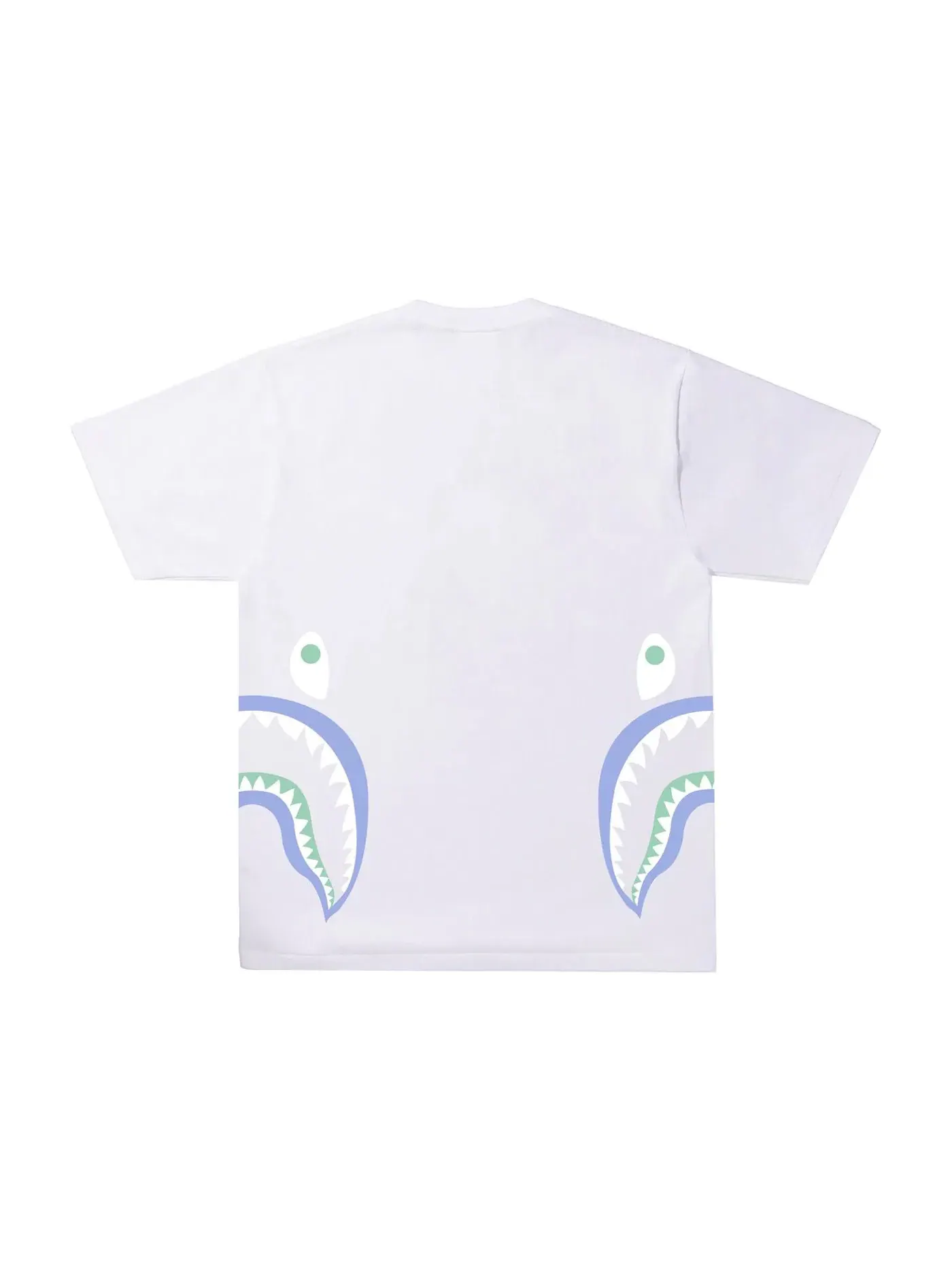Мужская футболка с принтом BAPE Text Code Camo Side Shark Tee White — изображение 2 из 3, белый