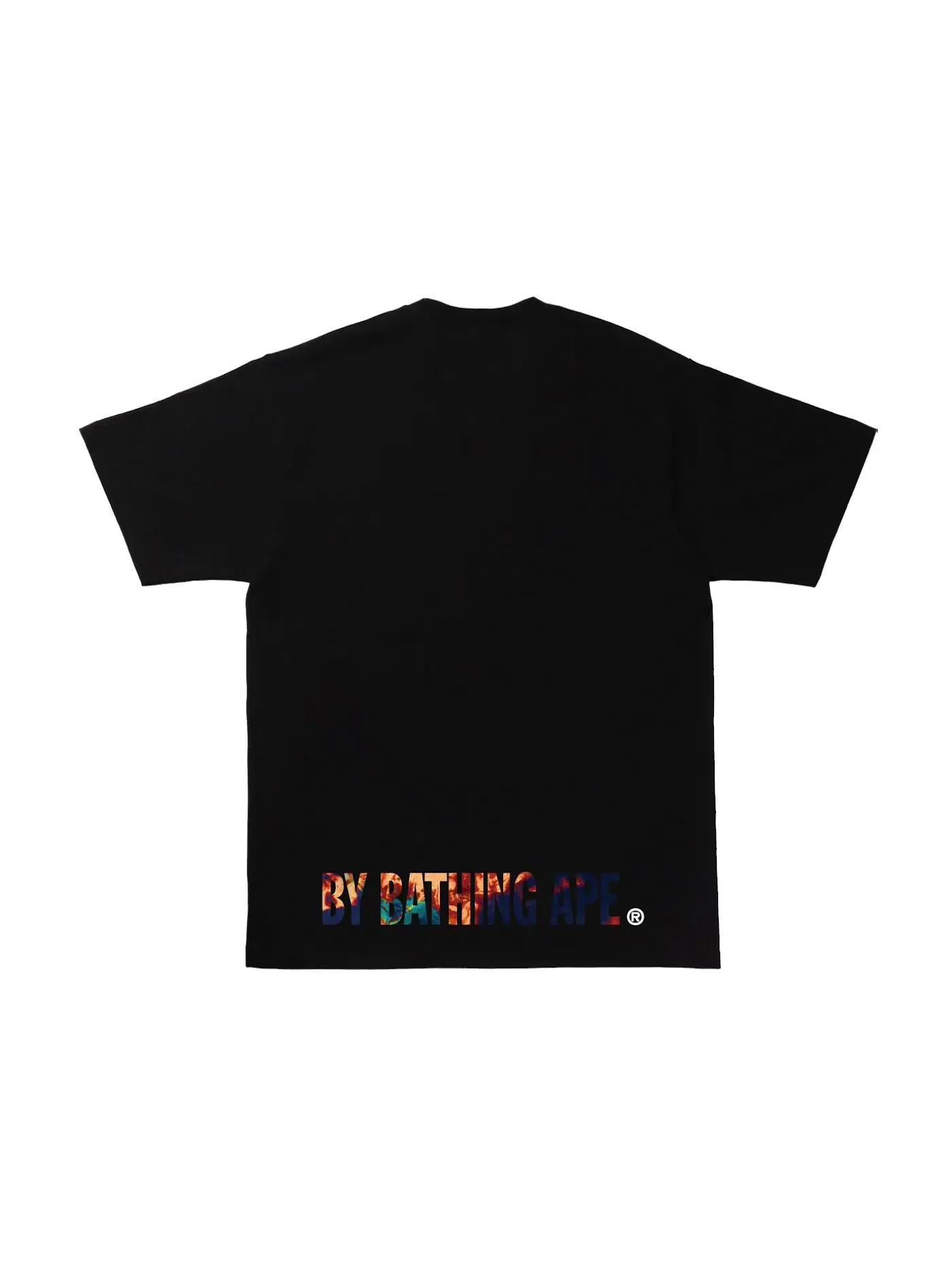 Мужская футболка с принтом Tie Dye Ape Face BAPE — изображение 2 из 2, черный/темно-синий