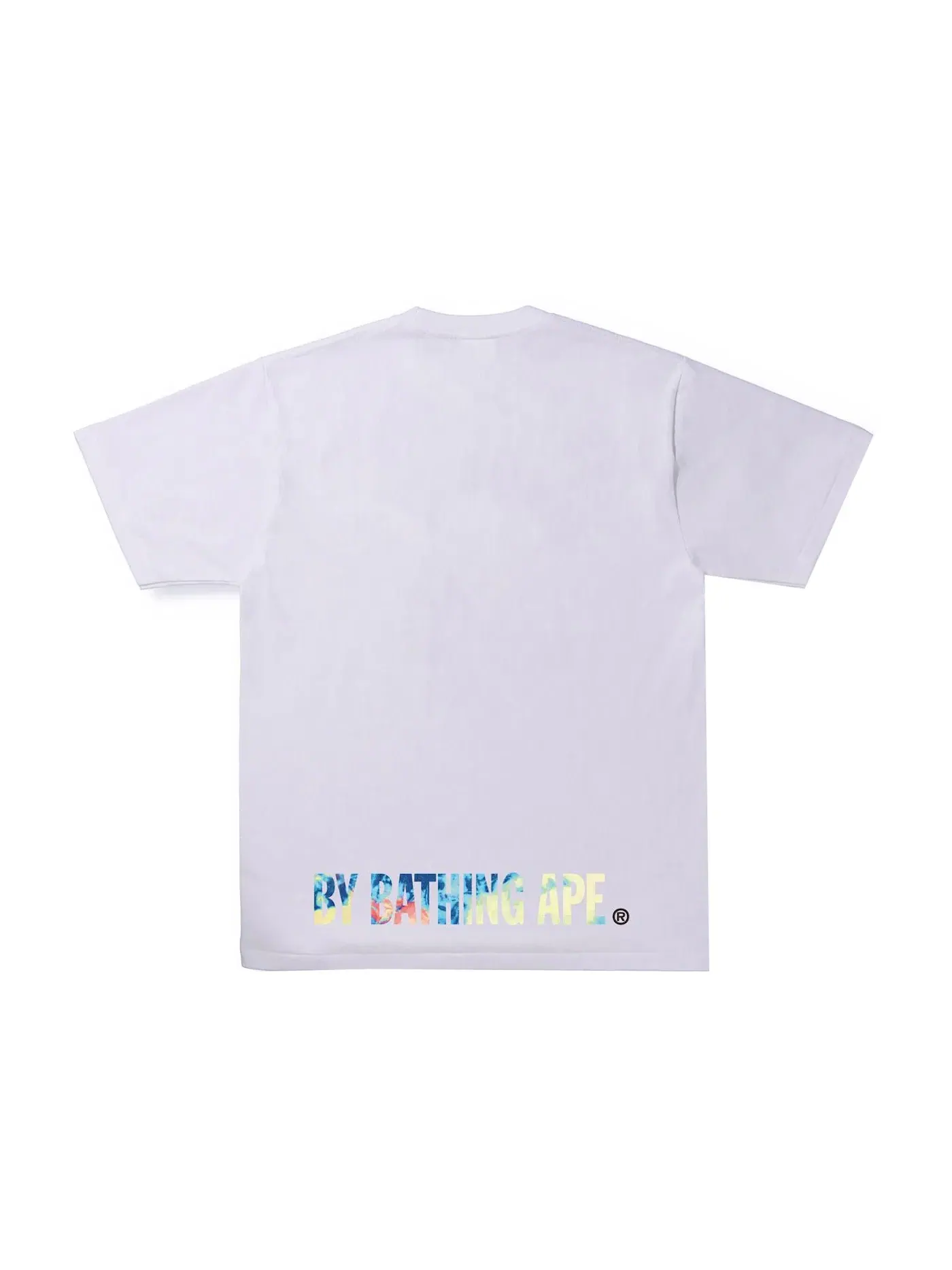 Мужская футболка с принтом BAPE Tie Dye Ape Face Tee BAPE — изображение 2 из 2, белый/мульти