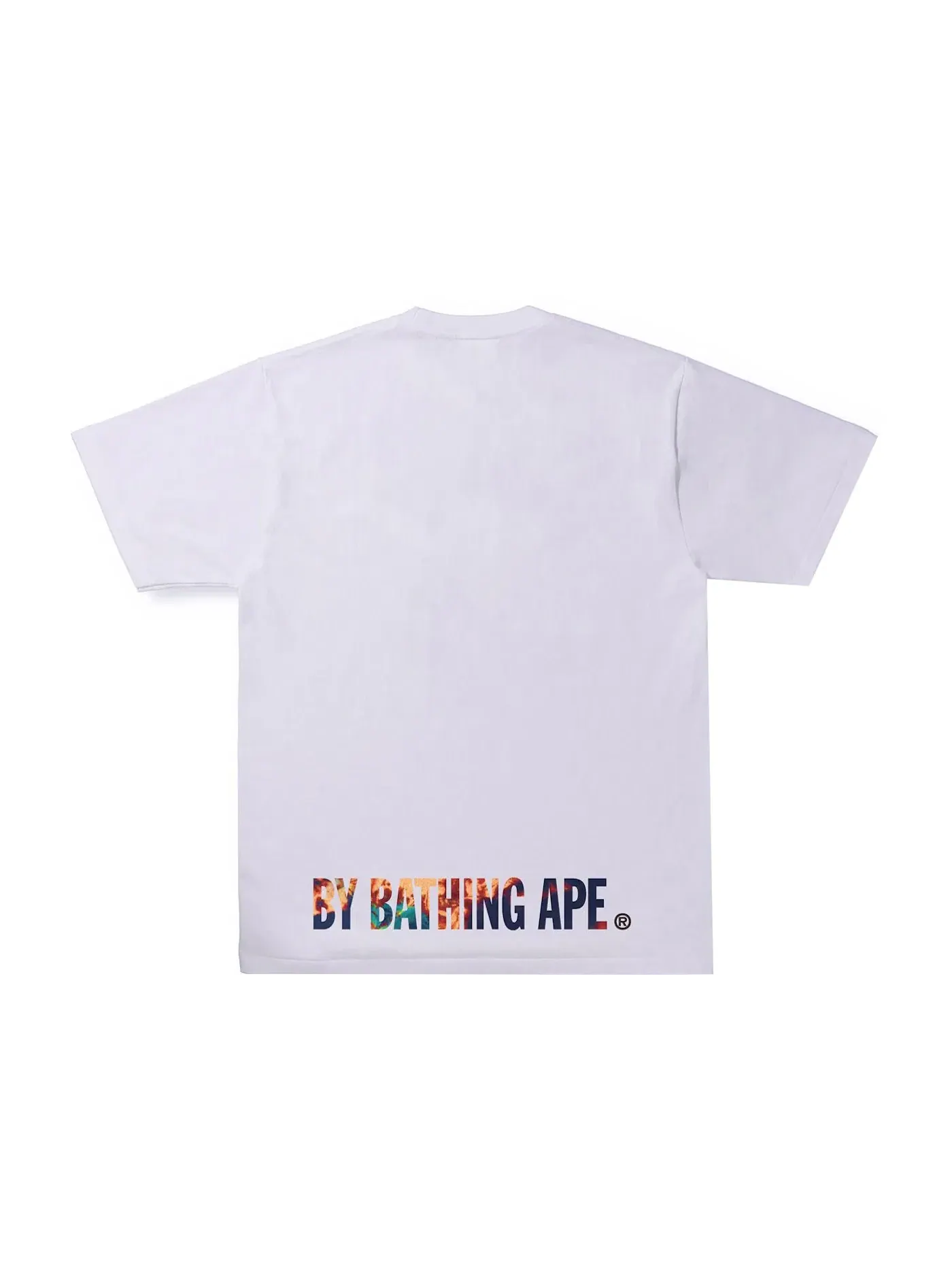 Мужская футболка с принтом BAPE Tie Dye Ape Face BAPE — изображение 2 из 2, белый темно-синий