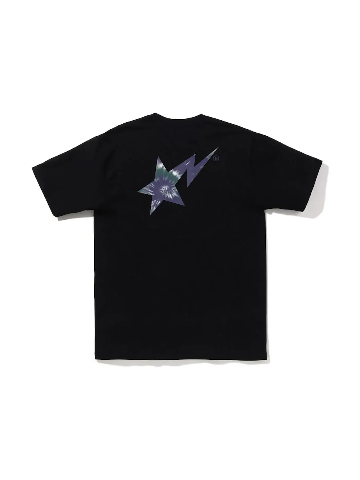 Мужская футболка с принтом Tie Dye BAPE Tee BAPE — изображение 2 из 2, черный фиолетовый