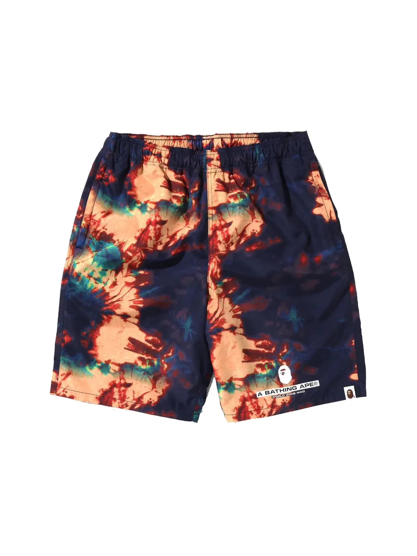 Мужские шорты с принтом BAPE Tie Dye Beach Shorts BAPE — изображение 1 из 3, темно-синий