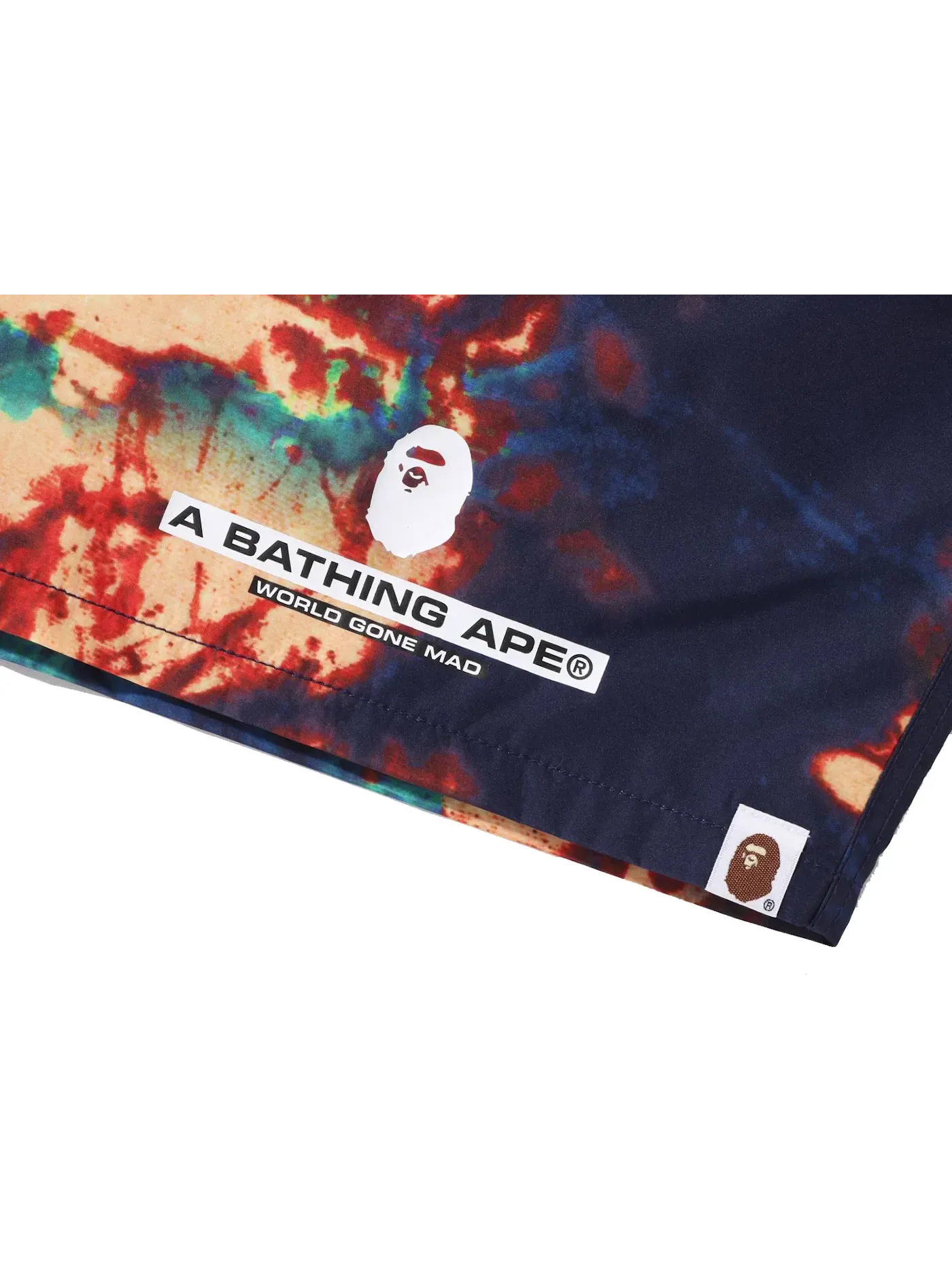 Мужские шорты с принтом BAPE Tie Dye Beach Shorts BAPE — изображение 3 из 3, темно-синий