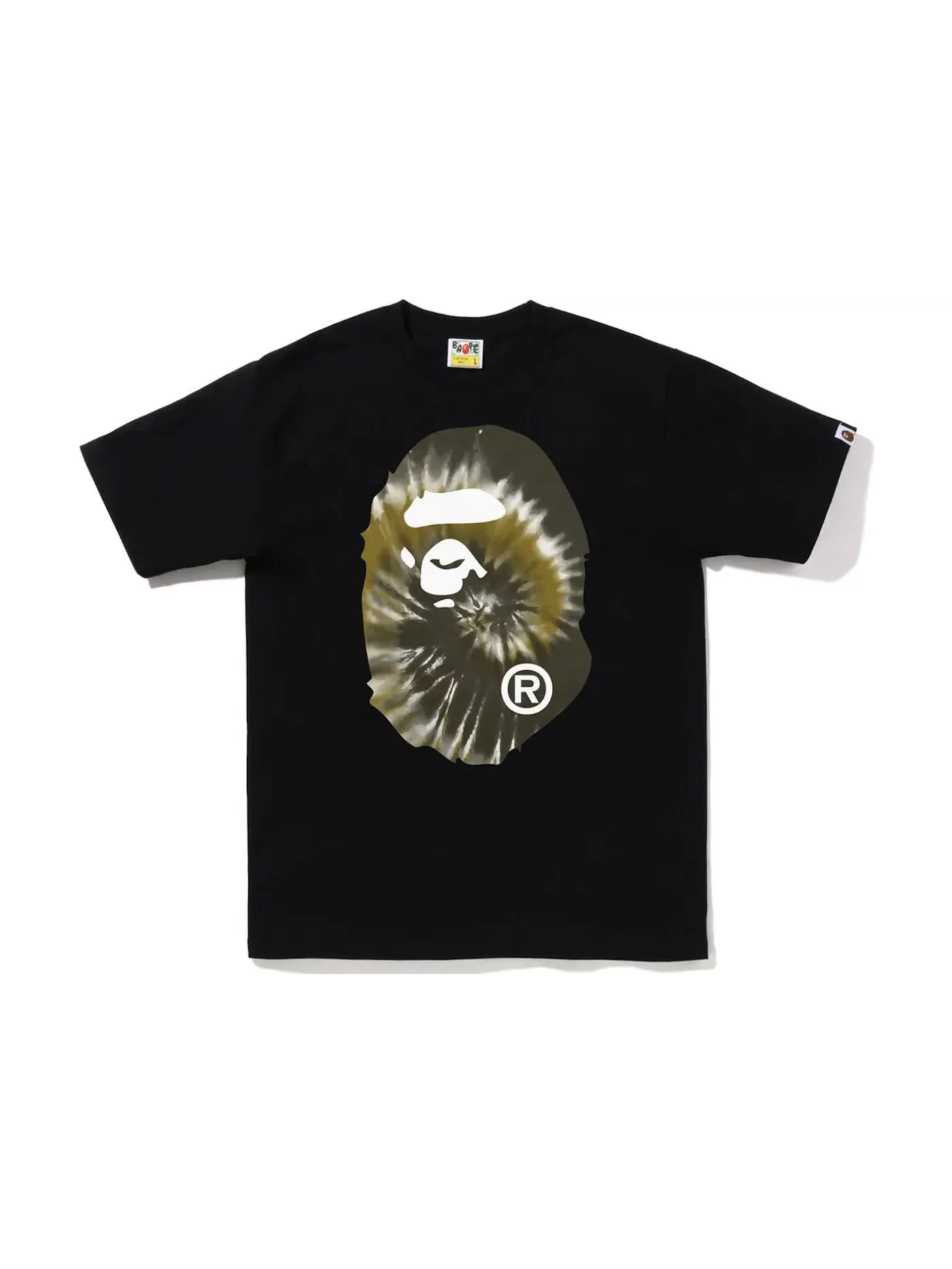 Мужская футболка с принтом BAPE Tie Dye Big Ape Head Tee BAPE — изображение 1 из 2, черный