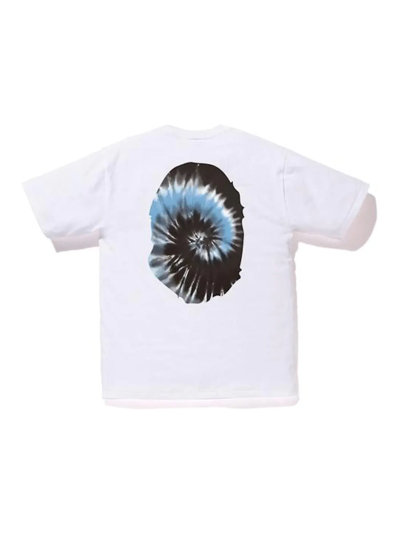 Мужская футболка с принтом Tie Dye Big Ape Head BAPE — изображение 2 из 2, белый/синий