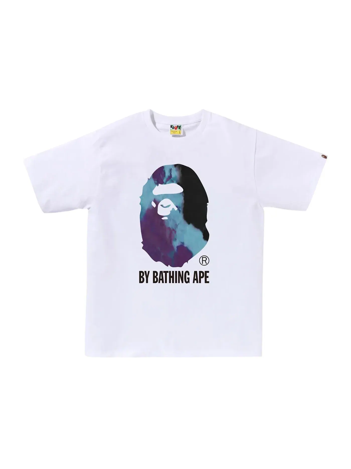 Мужская футболка с принтом Tee BAPE — изображение 2 из 2, черный/бежевый