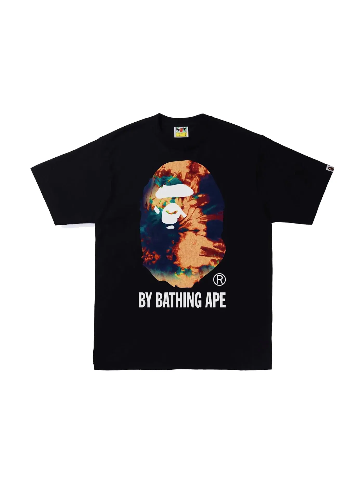 Мужская футболка Tie Dye BAPE Tee BAPE — изображение 1 из 1, черный/темно-синий