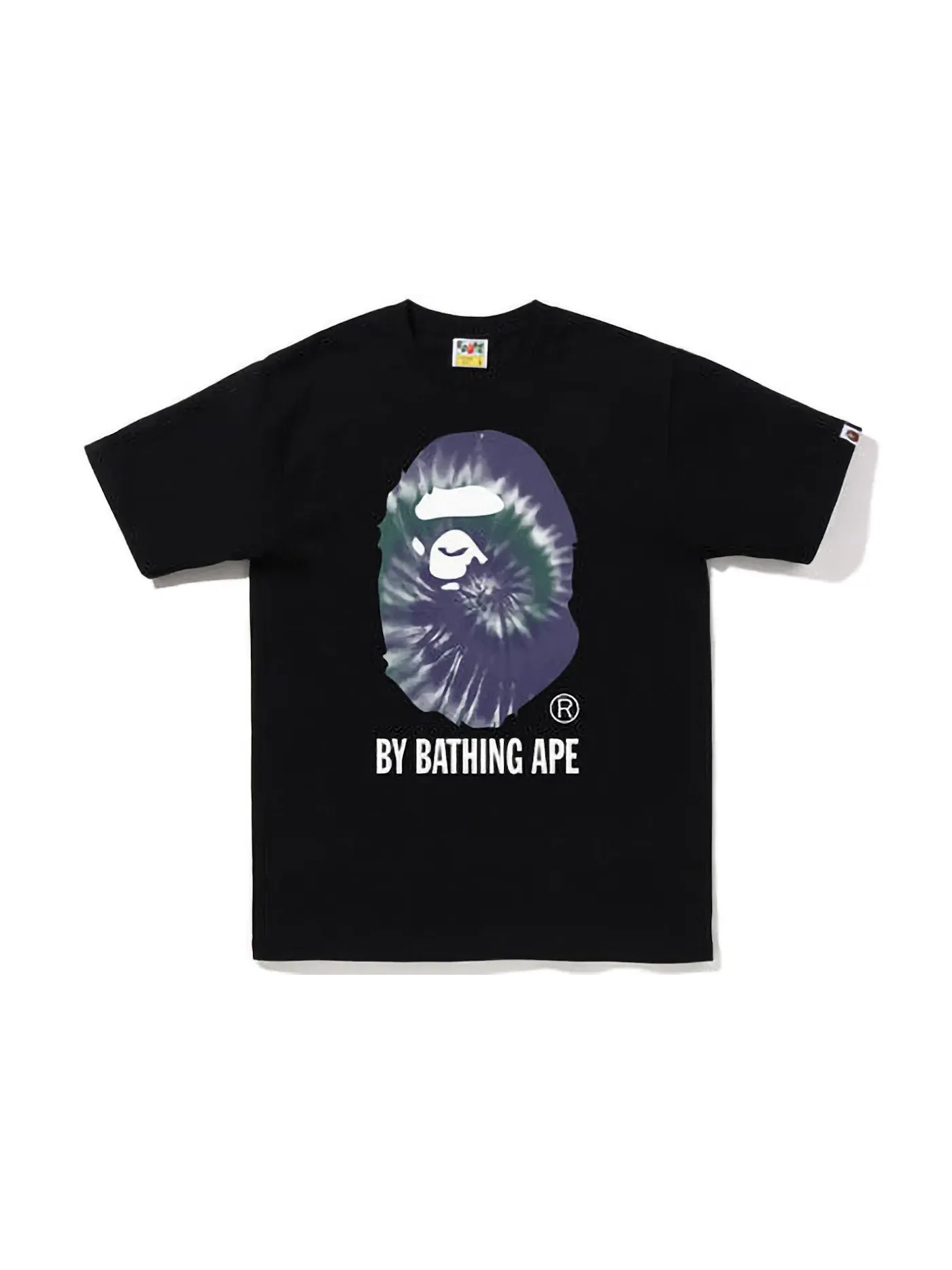 Мужская футболка Tie Dye BAPE Tee BAPE — изображение 1 из 1, черный фиолетовый