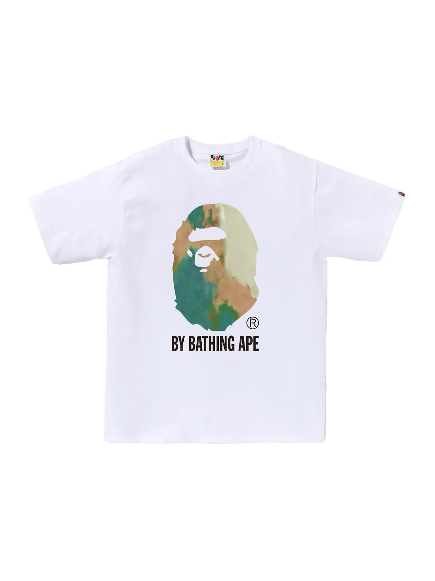 Мужская футболка с принтом Tee BAPE — изображение 1 из 1, белый/бежевый