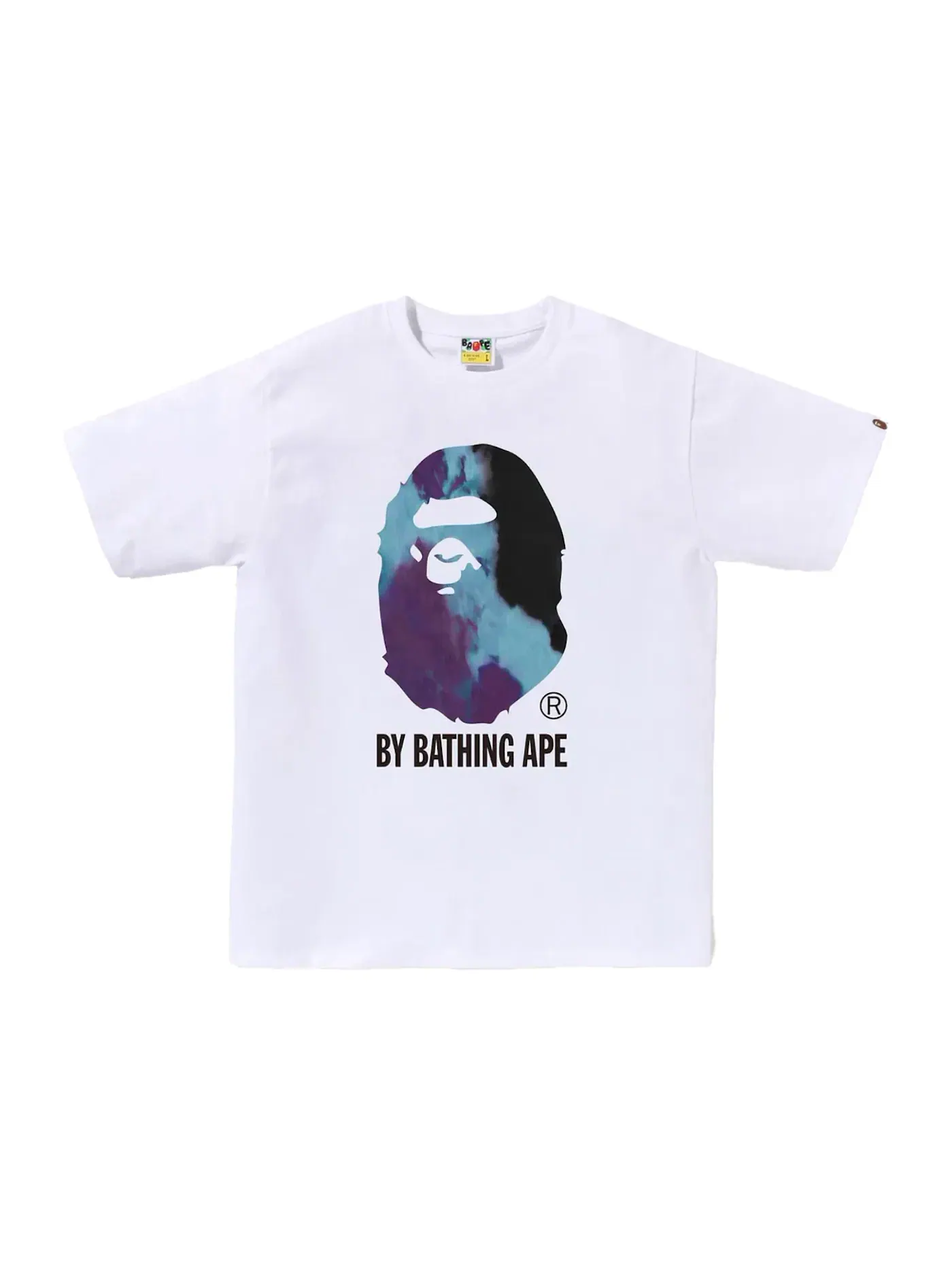 Мужская футболка с принтом Tee (FW24) BAPE — изображение 1 из 1, белый черный