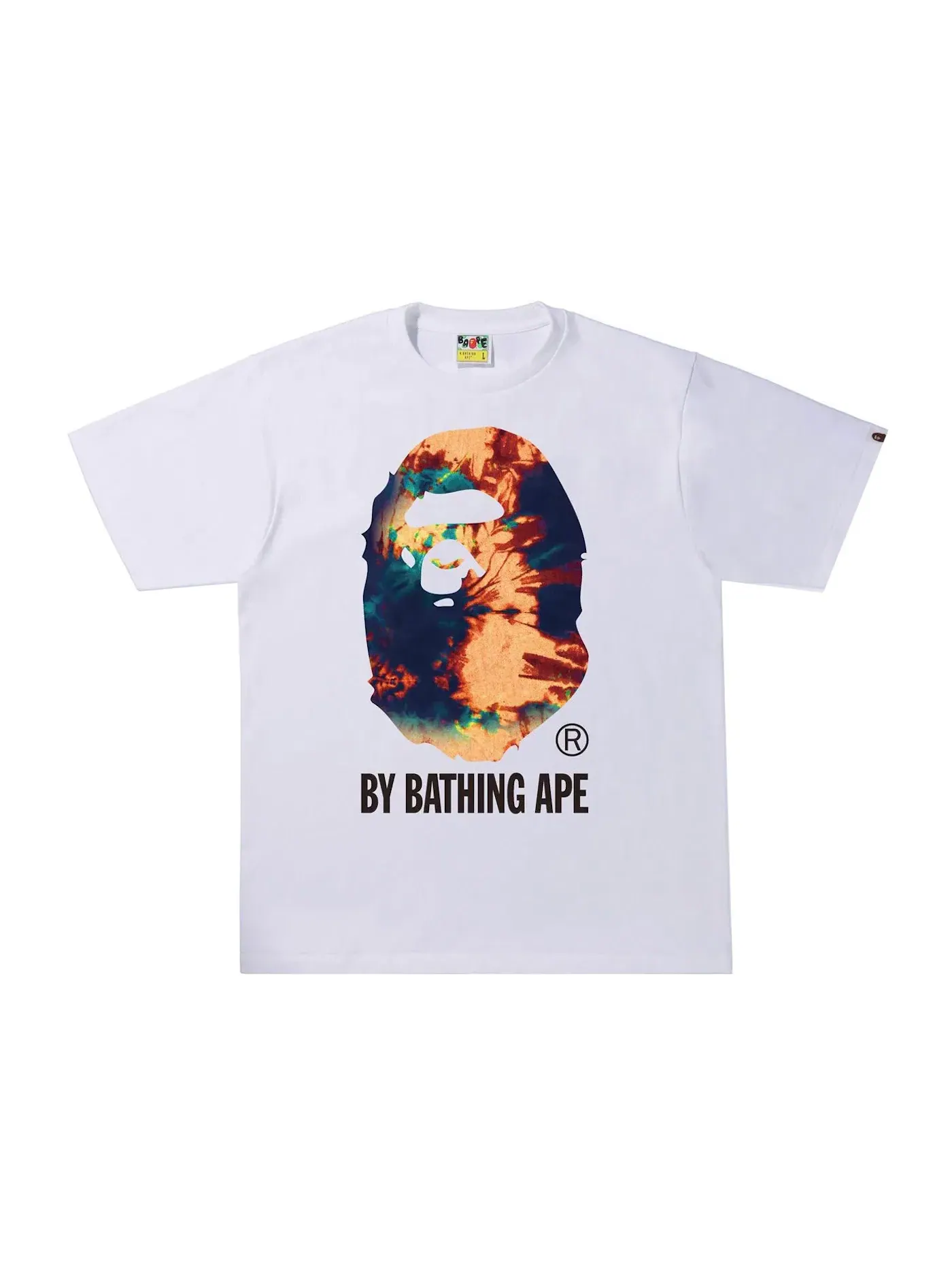 Мужская футболка Tie Dye BAPE — изображение 1 из 1, белый/темно-синий