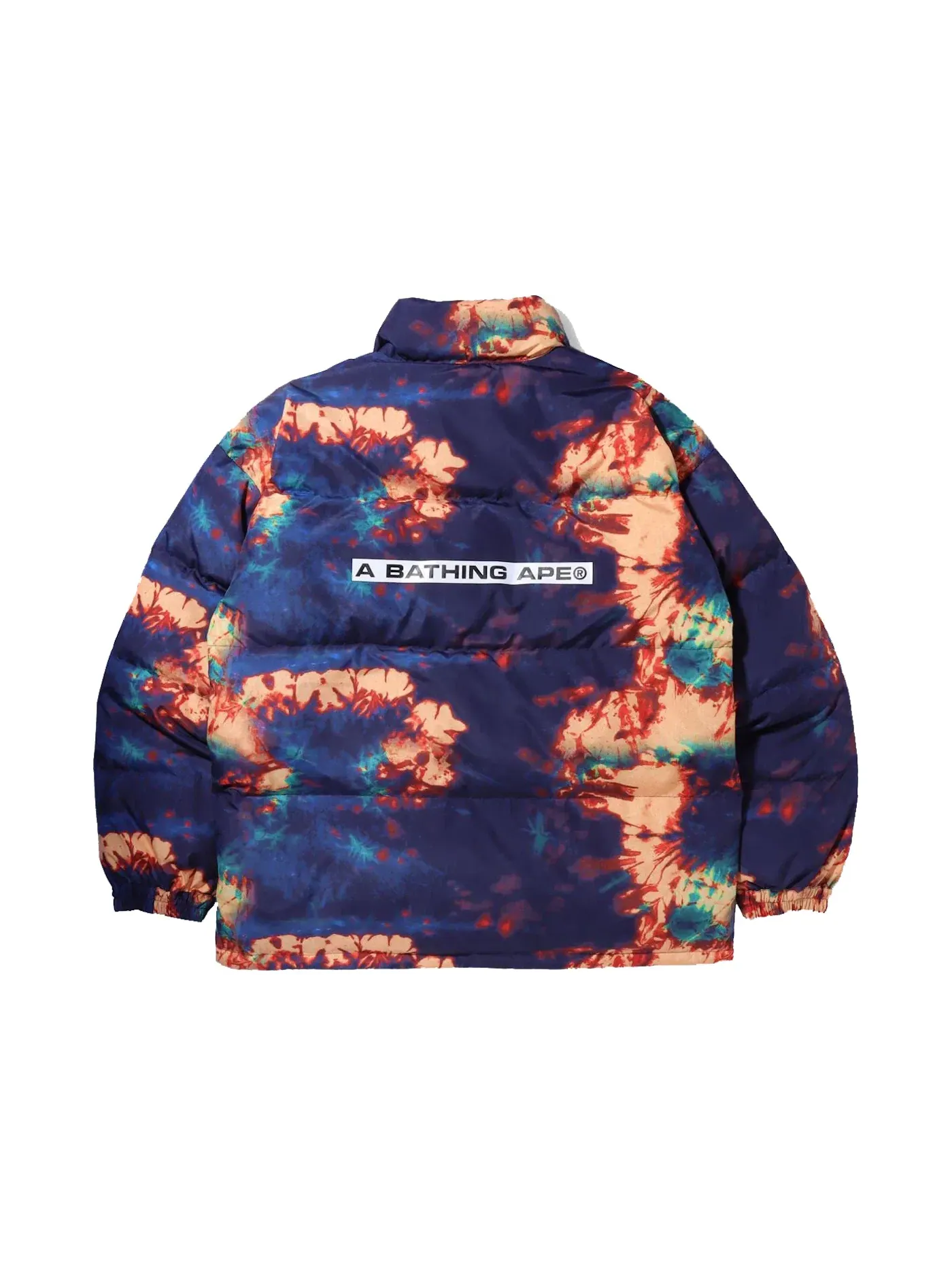Мужская куртка с принтом BAPE Tie Dye Loose Fit Down Jacket Navy — изображение 2 из 2, темно-синий