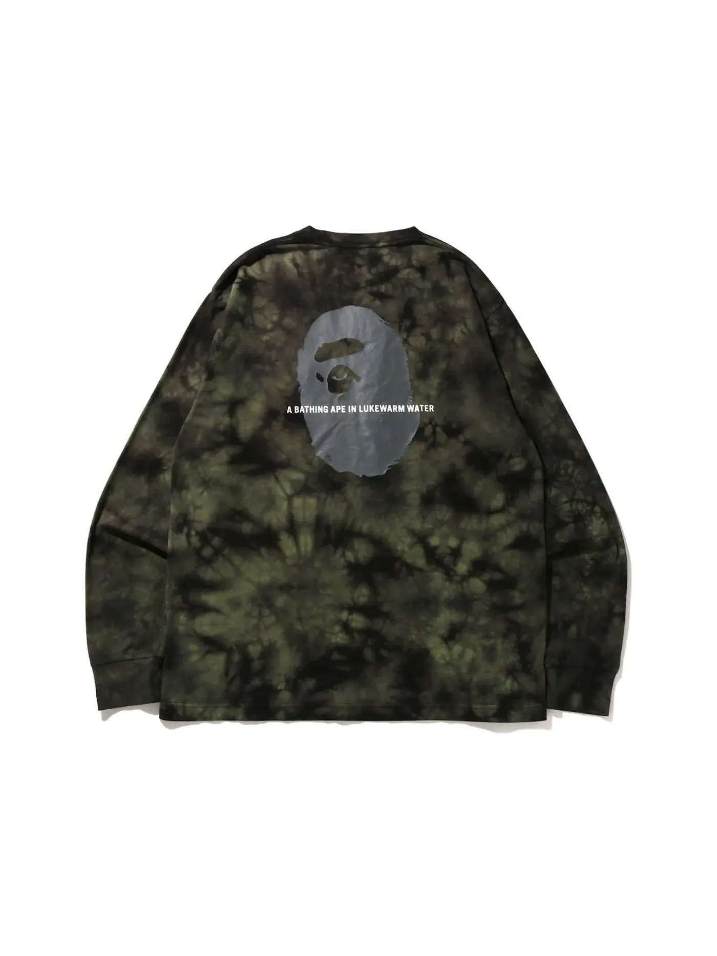 Мужская футболка свободного кроя Tie Dye One Point Pocket Relaxed Fit L/S Tee BAPE — изображение 1 из 2, черный