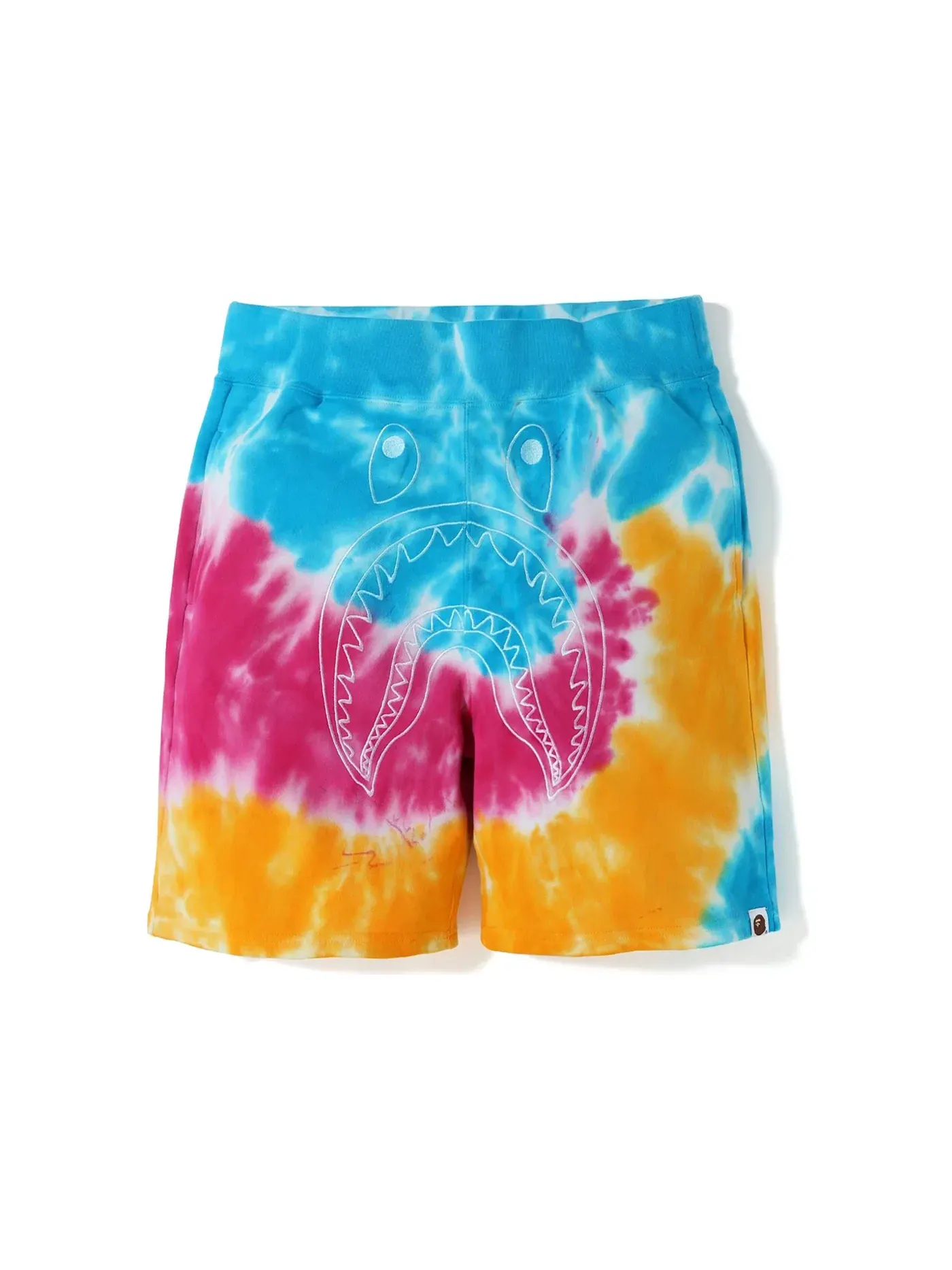 Мужские шорты с принтом Tie Dye Shark Sweat SS19 BAPE — изображение 1 из 3, мульти