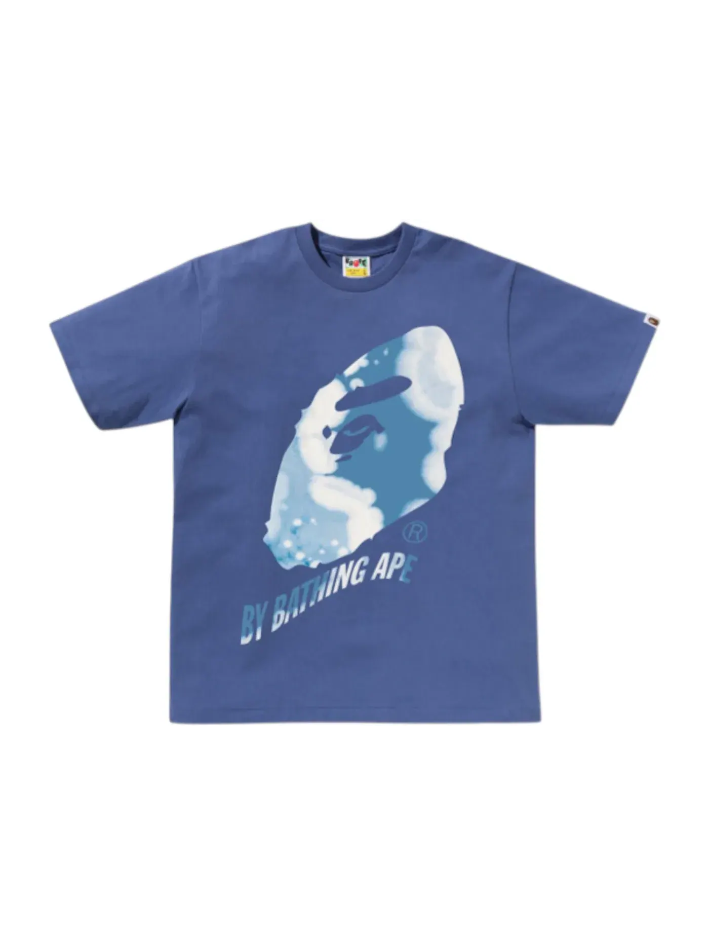 Мужская футболка с принтом Tie Dye Twist BAPE — изображение 1 из 1, темно-синий
