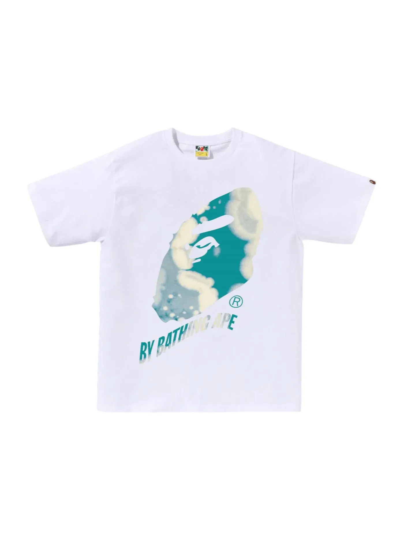 Мужская футболка с принтом BAPE Tie Dye Twist Tee BAPE — изображение 1 из 1, белый