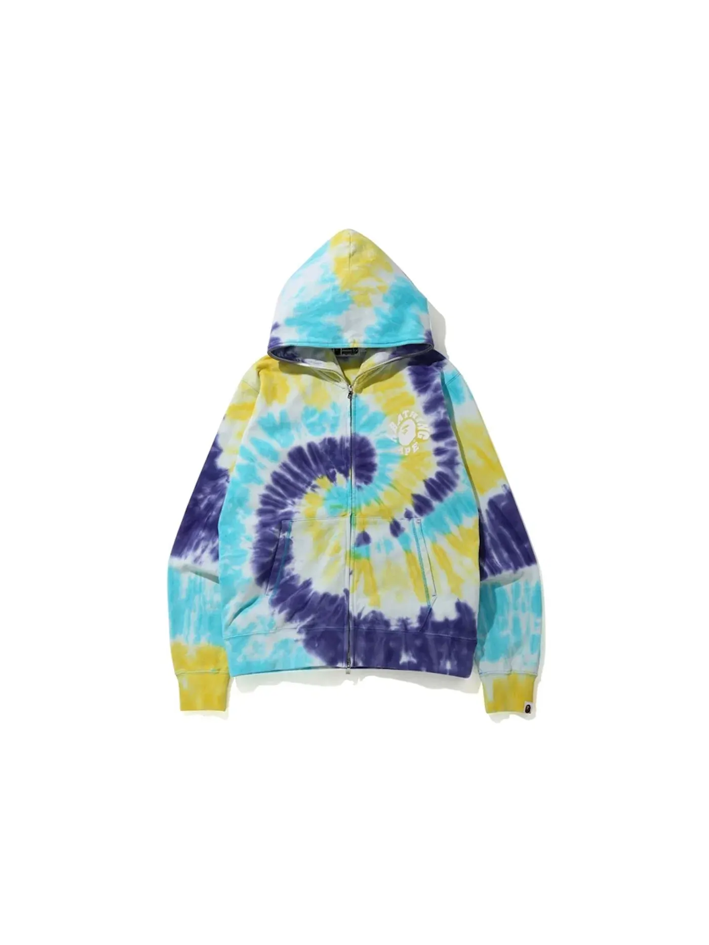 Мужская худи с принтом BAPE Tie Dye Wide Full Zip Hoodie Multi — изображение 1 из 2, мульти