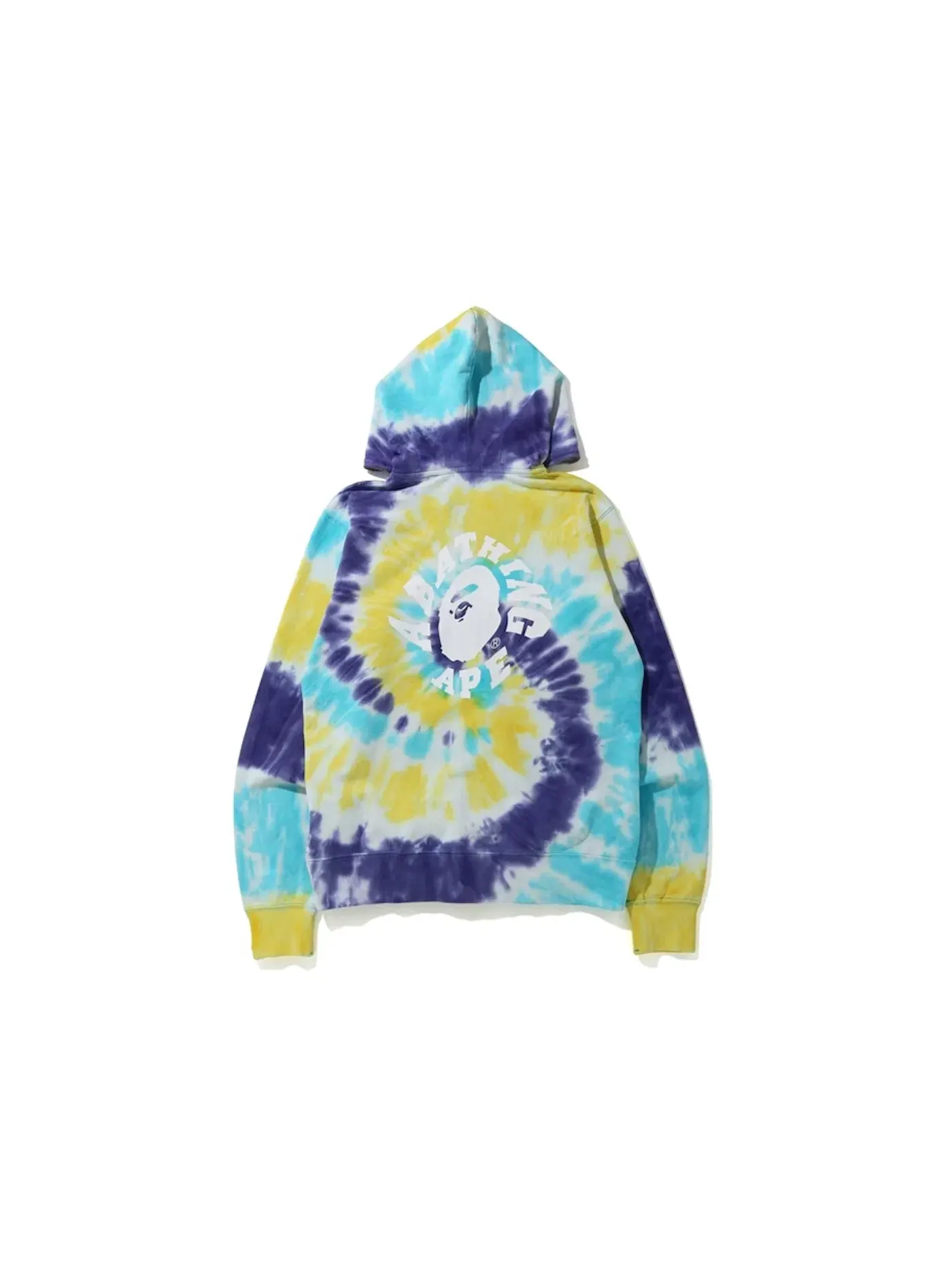 Мужская худи с принтом BAPE Tie Dye Wide Full Zip Hoodie Multi — изображение 2 из 2, мульти