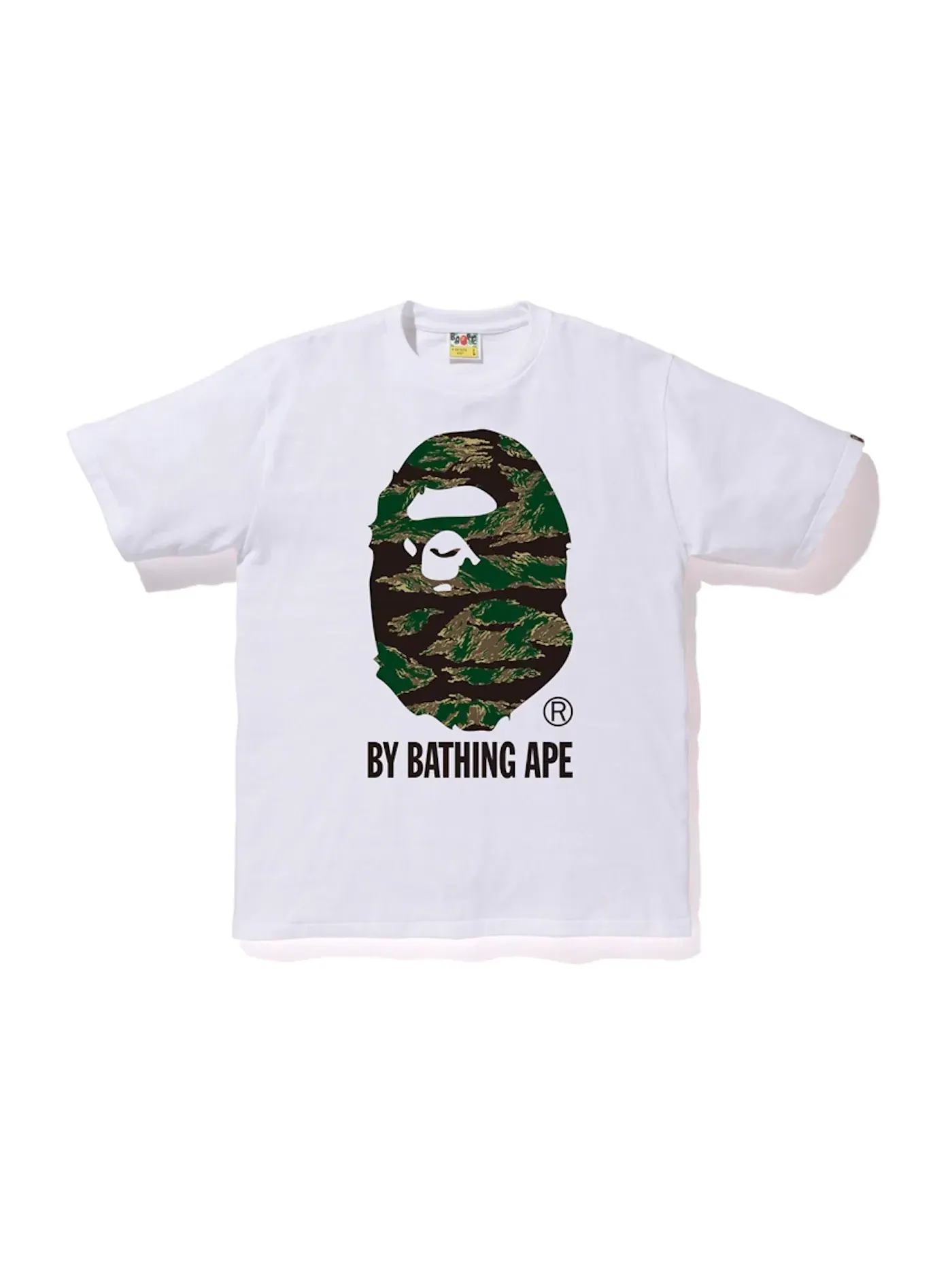 Мужская футболка с принтом BAPE Tiger Camo By Bathing Tee — изображение 1 из 1, белый