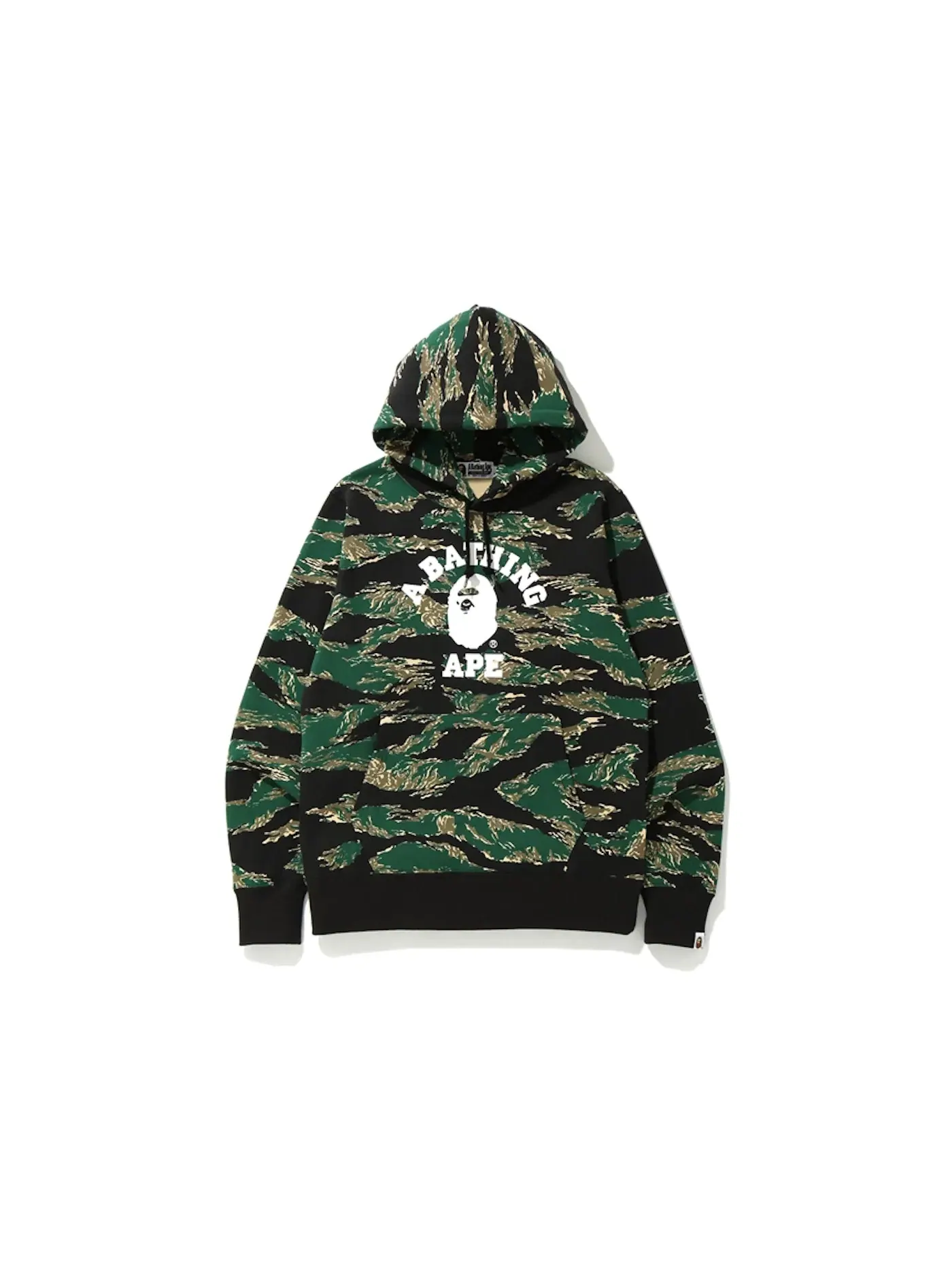 Мужской пуловер-худи с камуфляжным принтом BAPE — изображение 1 из 1, зеленый