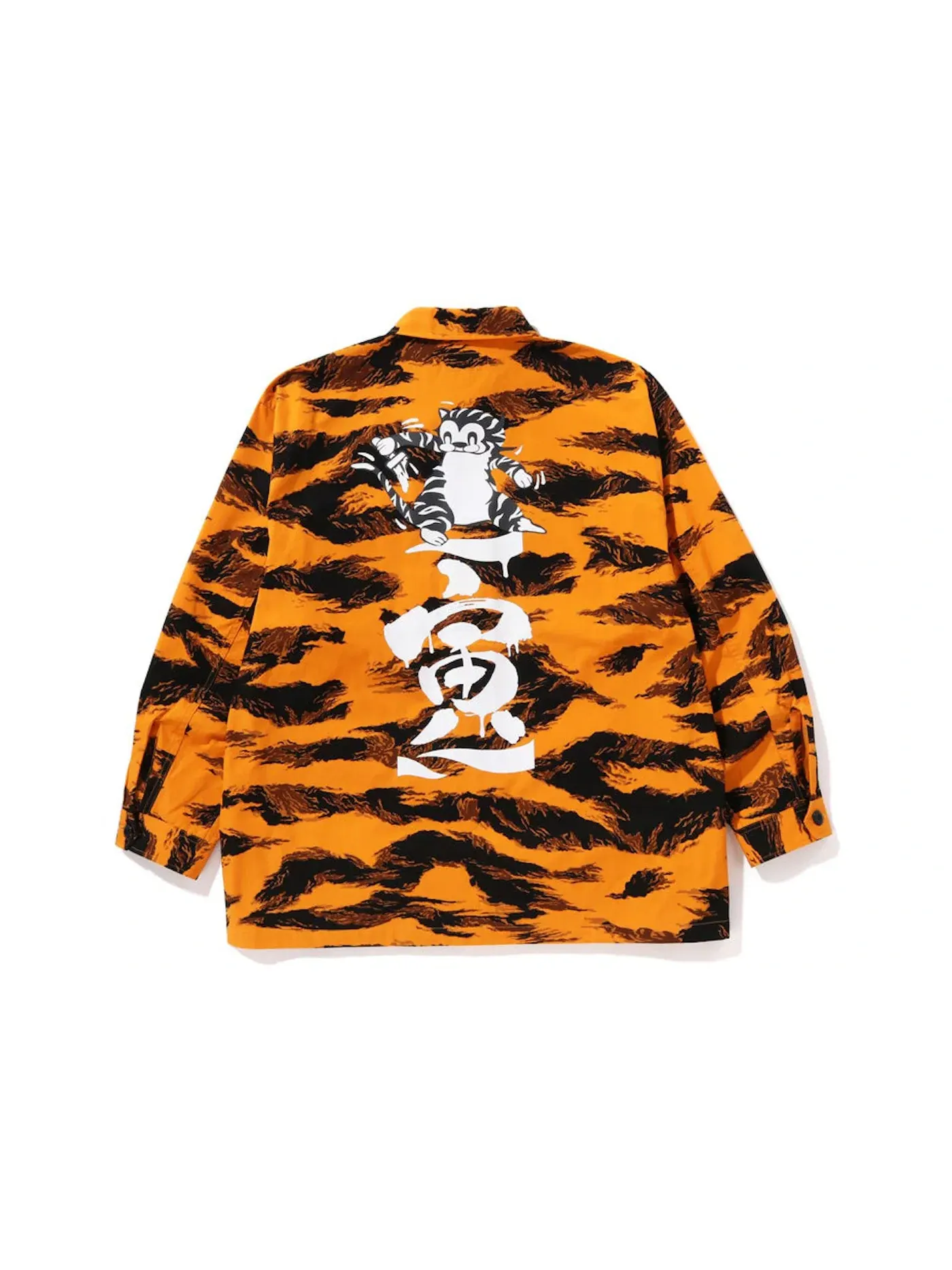 Мужская футболка с принтом BAPE Tiger Camo Relaxed Fit Military Shirt — изображение 2 из 2, оранжевый
