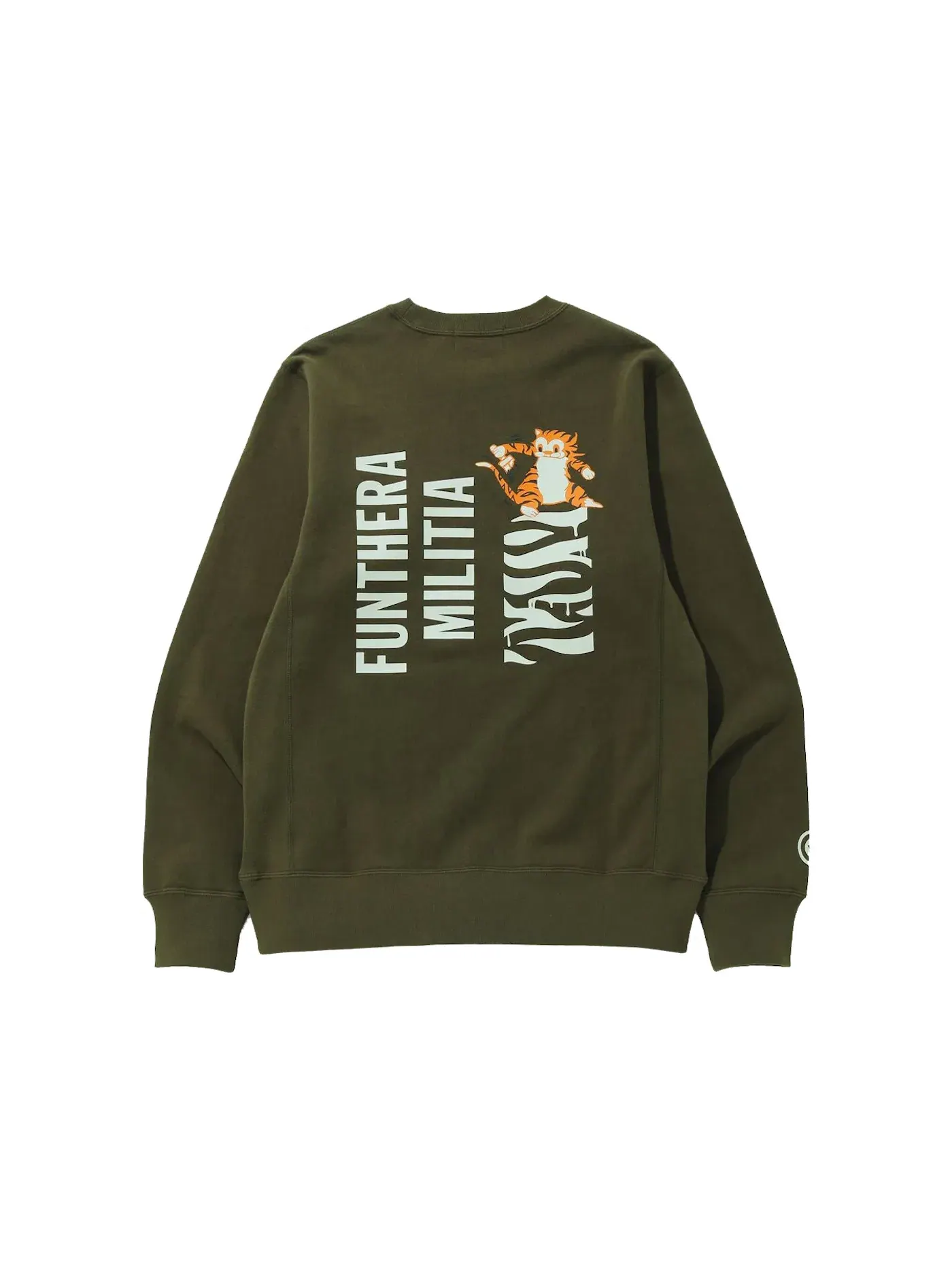 Мужской свитшот с принтом BAPE Crewneck (FW21), Olivedrab — изображение 2 из 2
