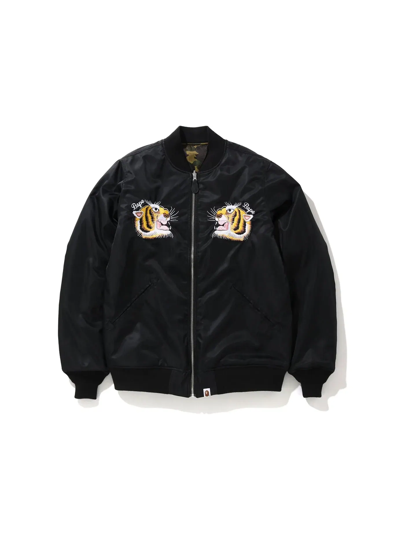 Мужская куртка с вышивкой тигра Tiger Embroidery BAPE — изображение 1 из 3, черный