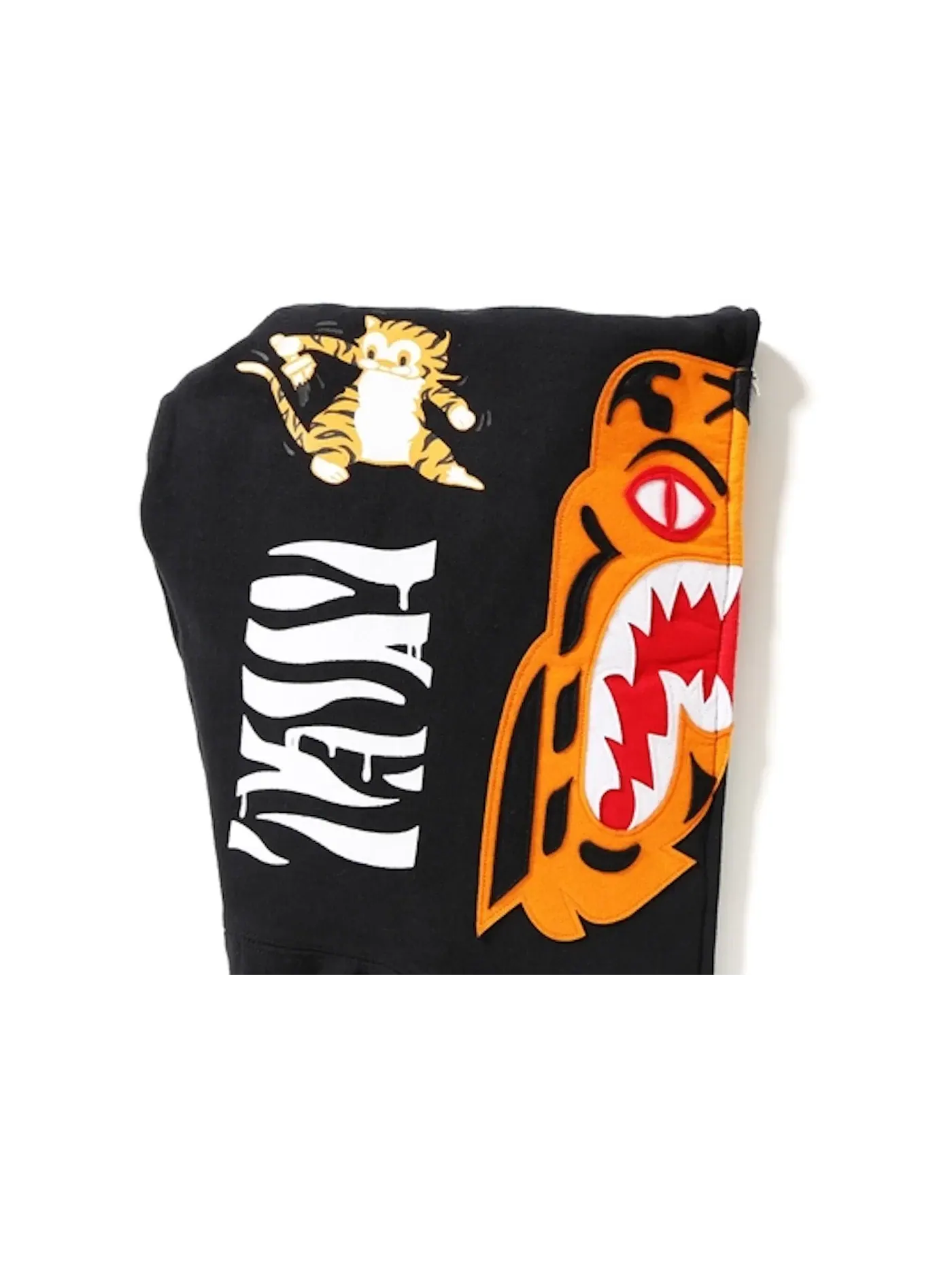 Мужская худи с принтом BAPE Tiger Full Zip Hoodie BAPE — изображение 3 из 4, черный