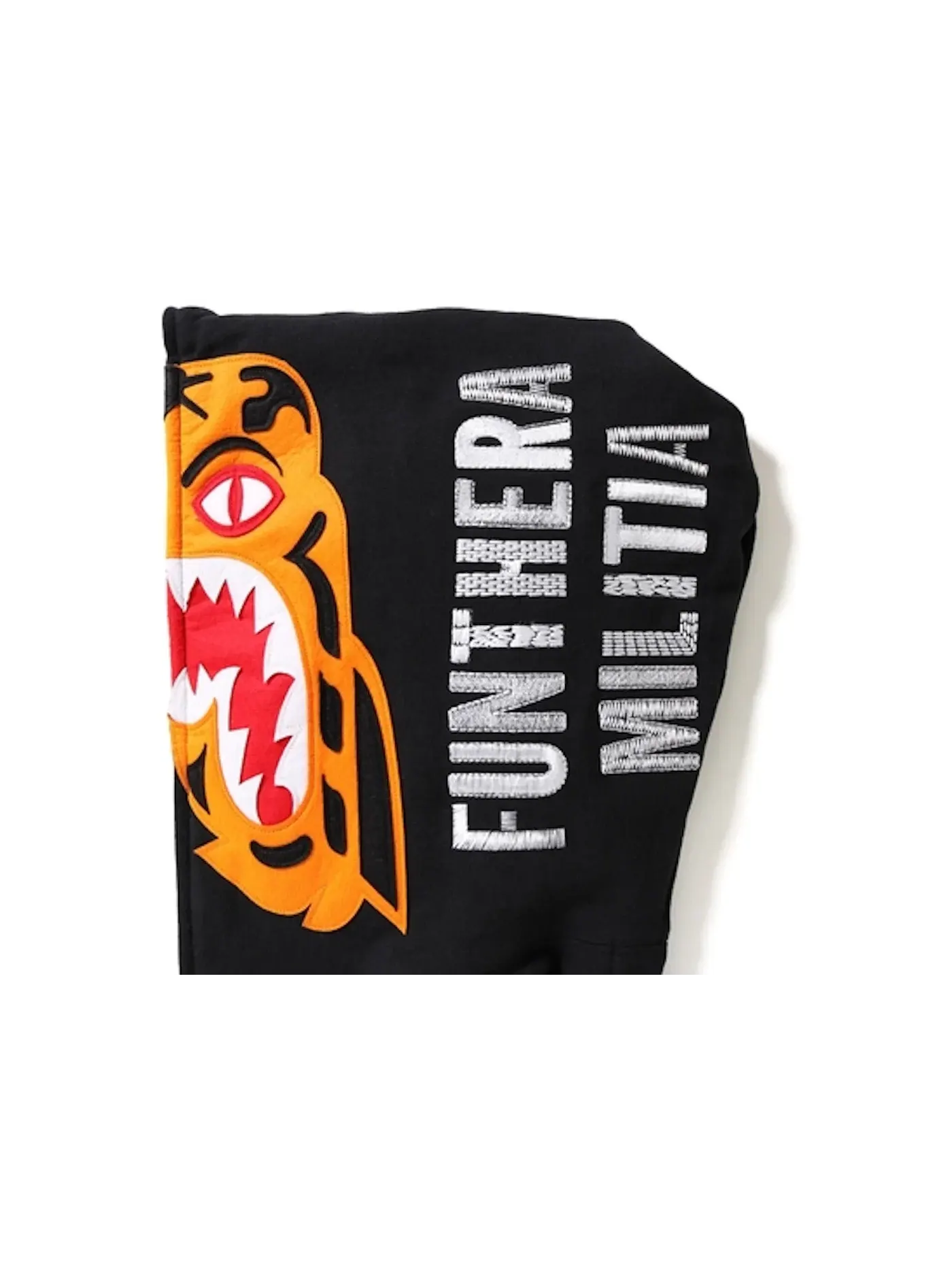 Мужская худи с принтом BAPE Tiger Full Zip Hoodie BAPE — изображение 4 из 4, черный