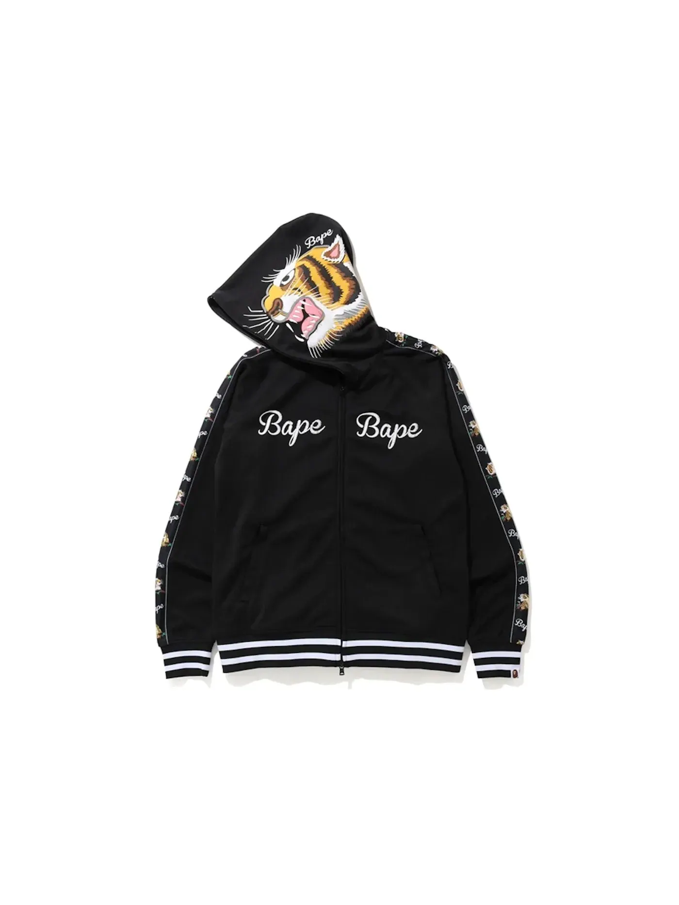 Мужская худи на молнии Tiger Jersey Black BAPE — изображение 2 из 2