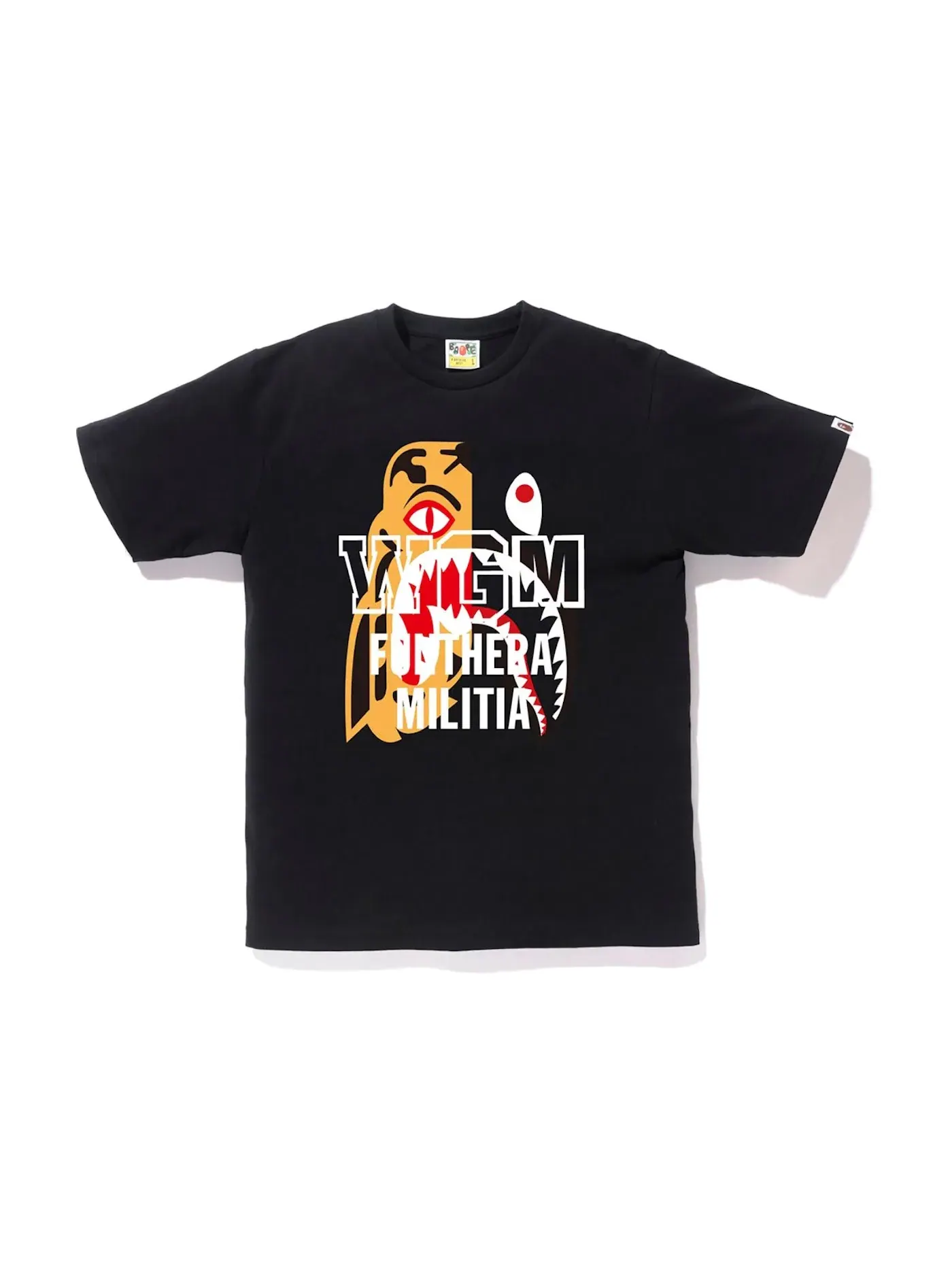Мужская футболка с принтом BAPE Tee — изображение 1 из 1, черный