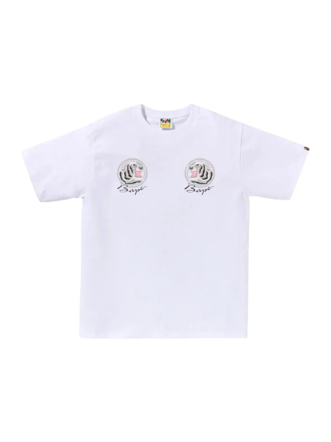 Мужская футболка с принтом Tiger Souvenir Tee BAPE — изображение 2 из 2, белый