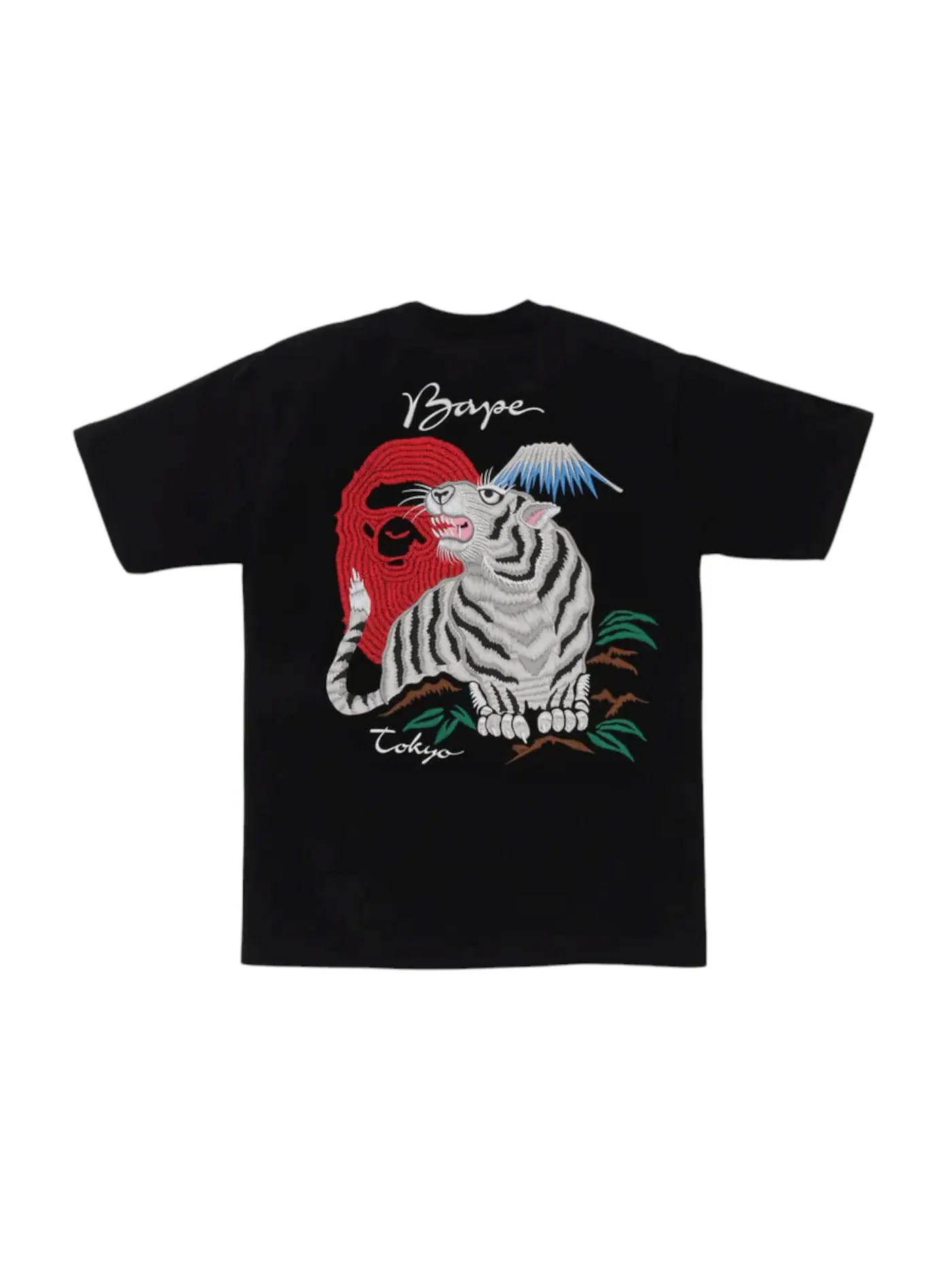 Мужская футболка с принтом BAPE Tiger Souvenir Tee (SS25) BAPE — изображение 1 из 2, черный