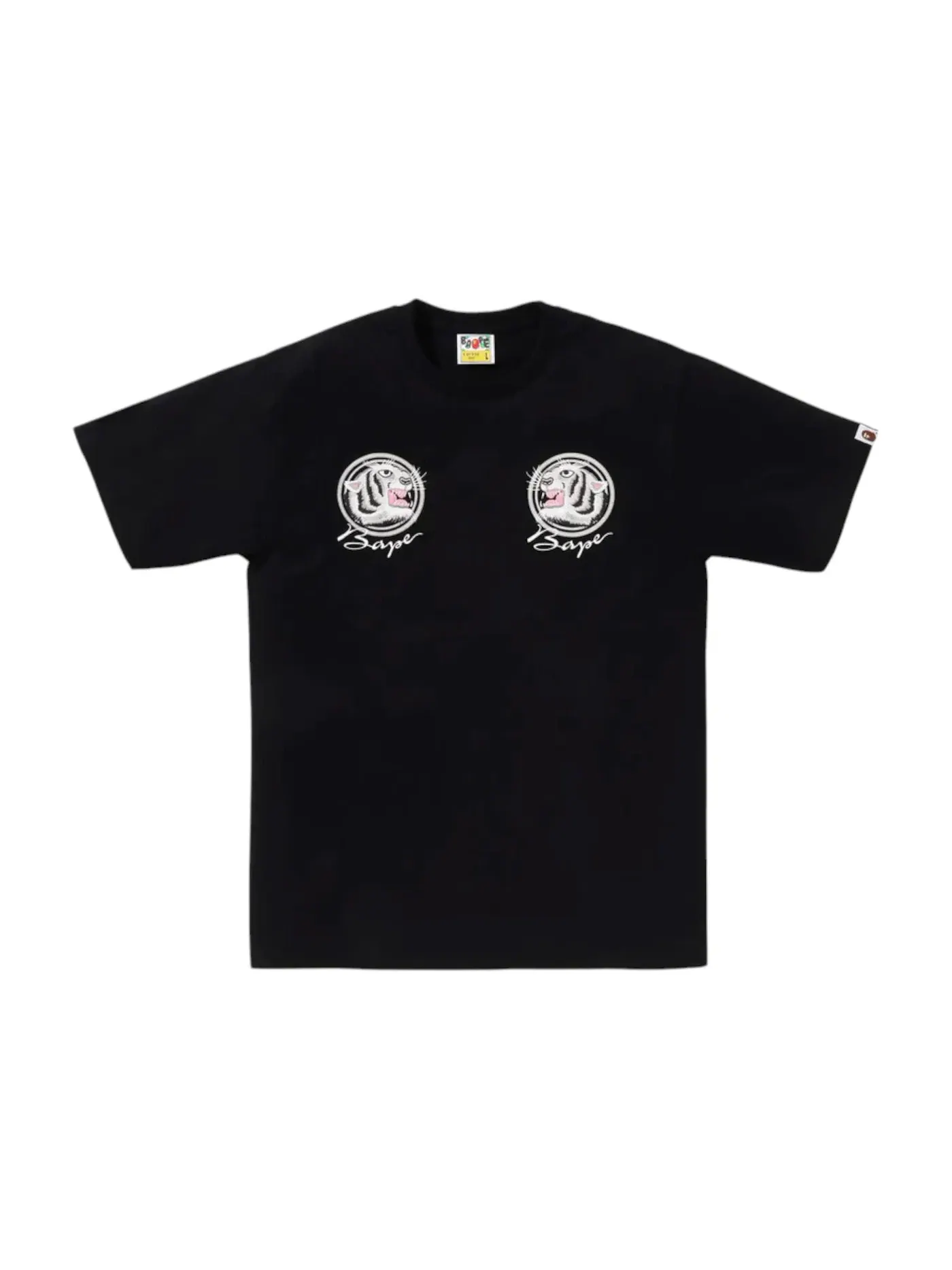 Мужская футболка с принтом BAPE Tiger Souvenir Tee (SS25) BAPE — изображение 2 из 2, черный