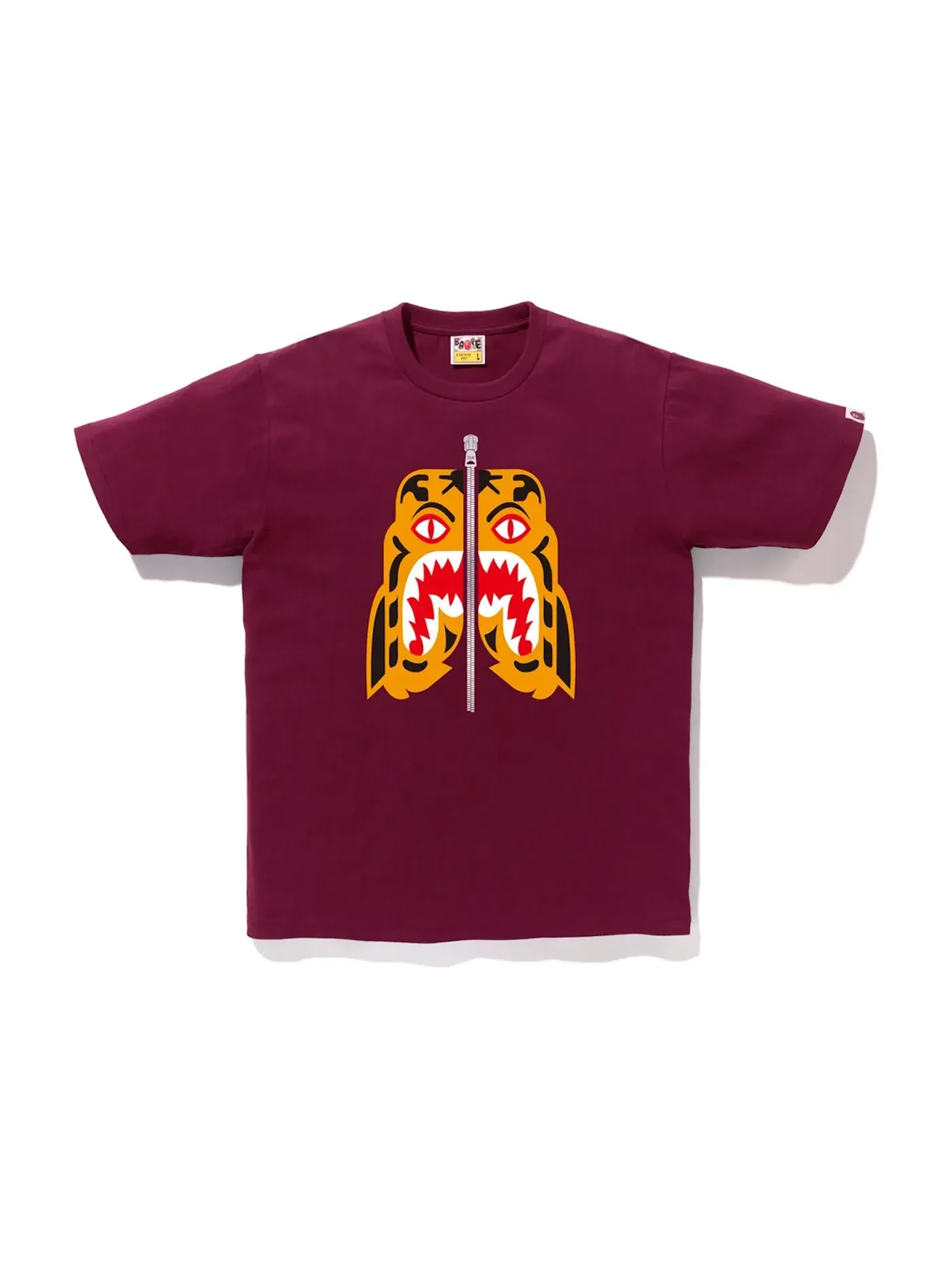 Мужская футболка с принтом Tee BAPE — изображение 1 из 2, бордовый