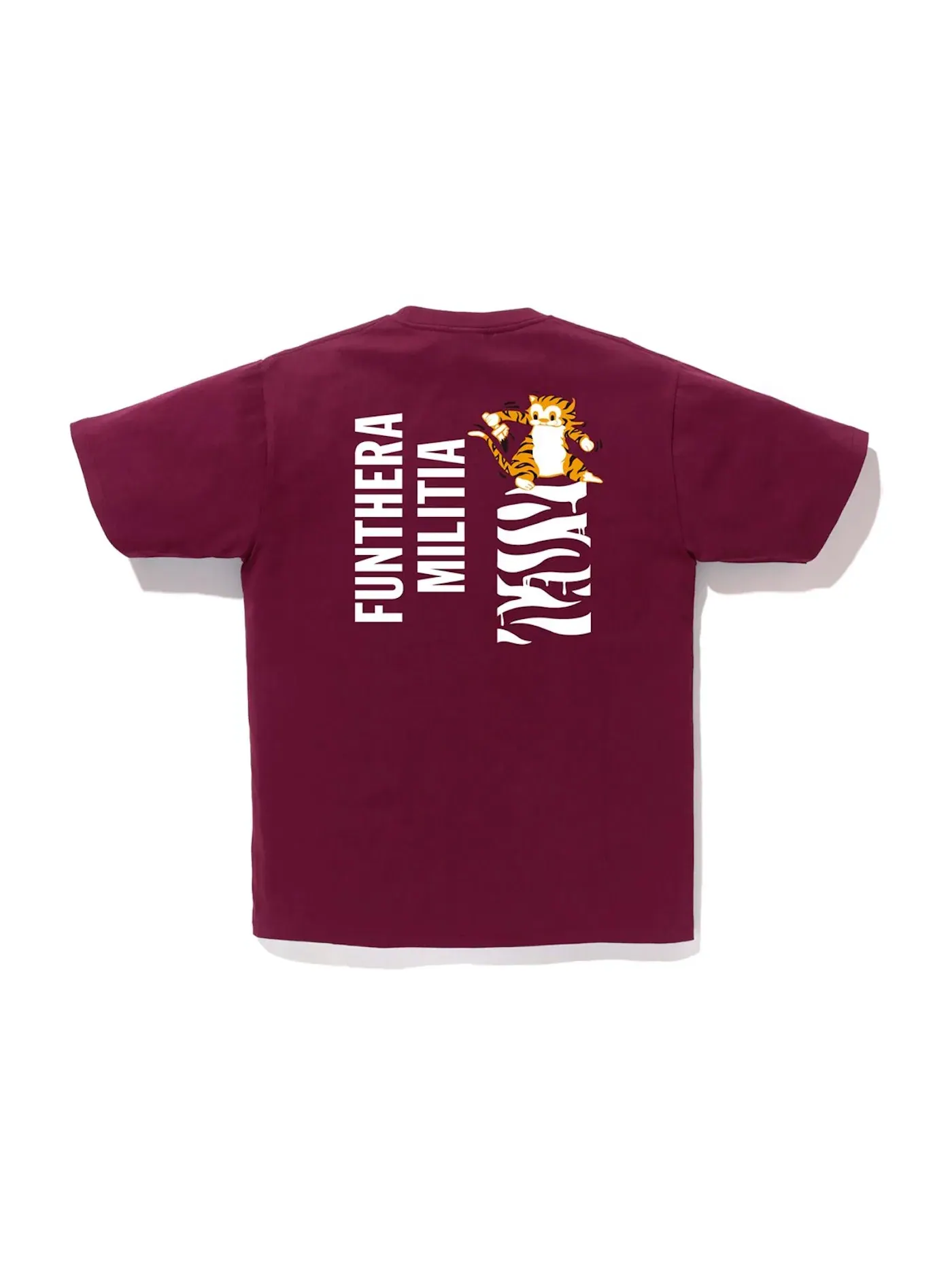 Мужская футболка с принтом Tee BAPE — изображение 2 из 2, бордовый