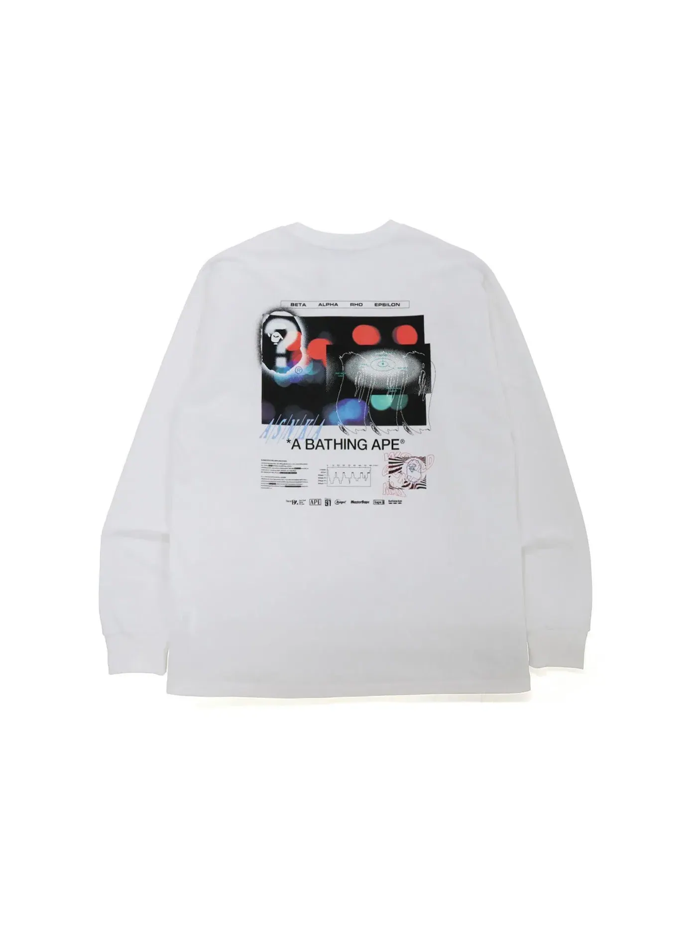 Мужская футболка с длинным рукавом BAPE Tee — изображение 1 из 2, белый