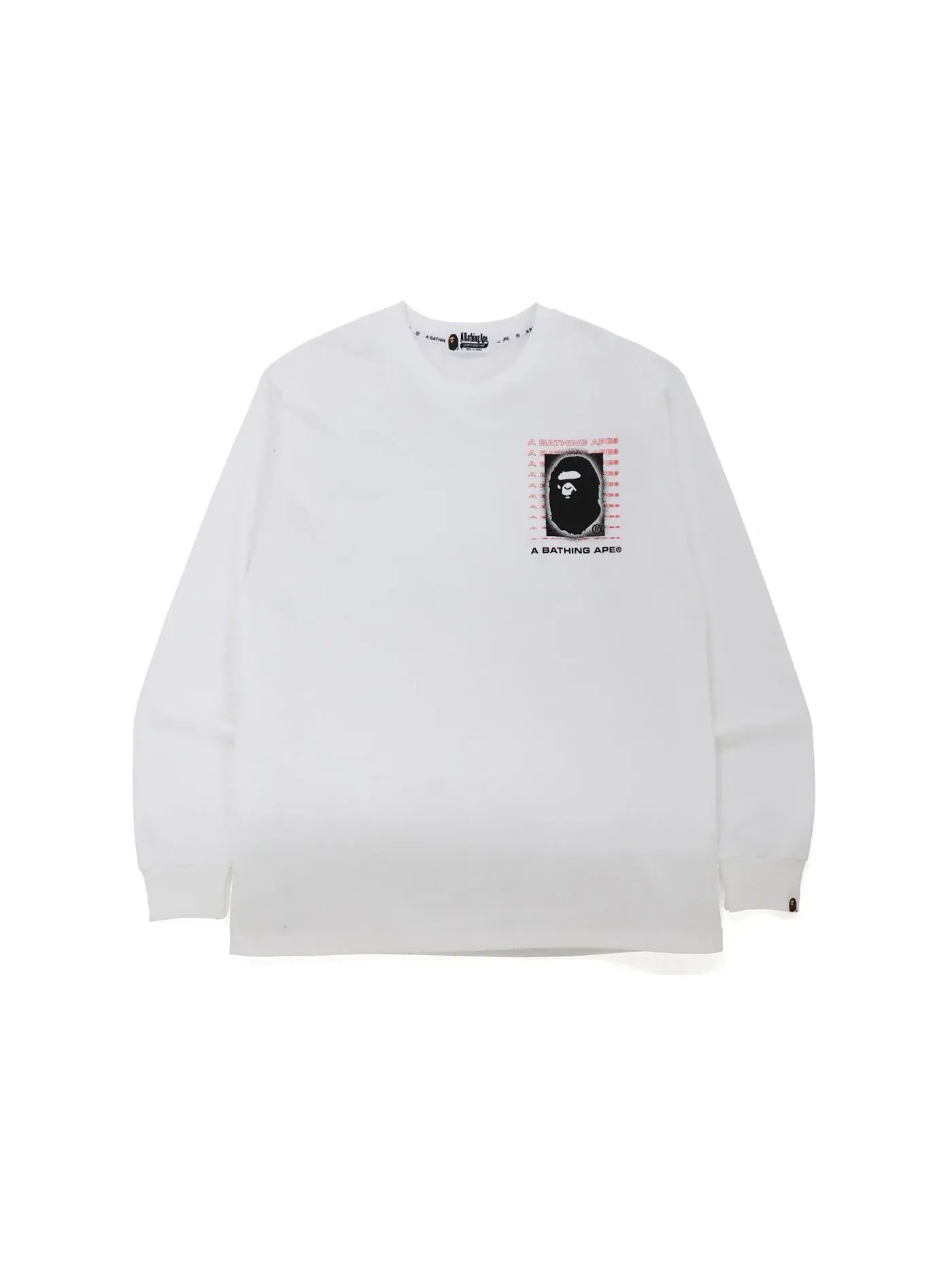 Мужская футболка с длинным рукавом BAPE Tee — изображение 2 из 2, белый