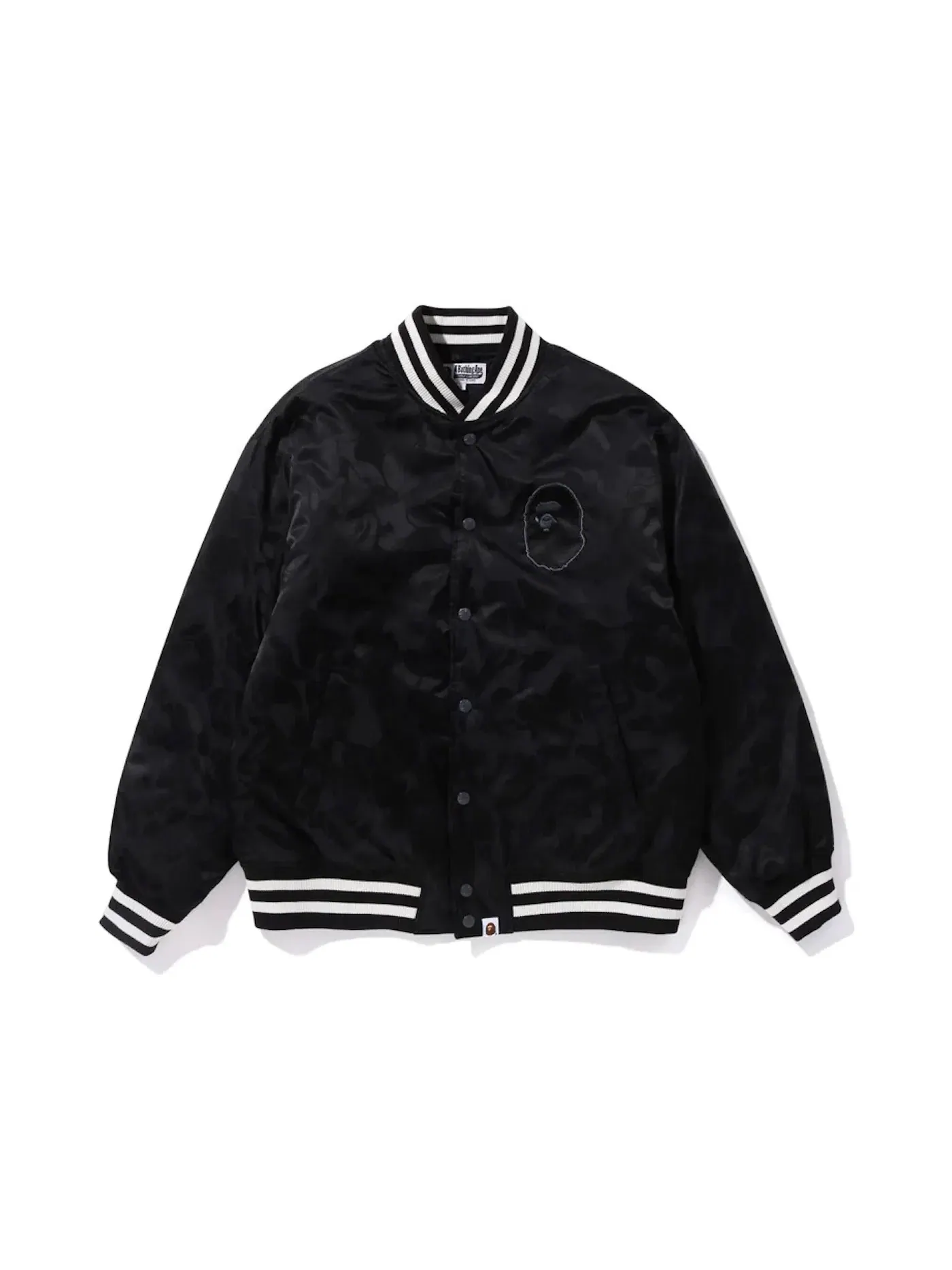 Мужская куртка-бомбер с камуфляжным принтом BAPE — изображение 1 из 2, черный