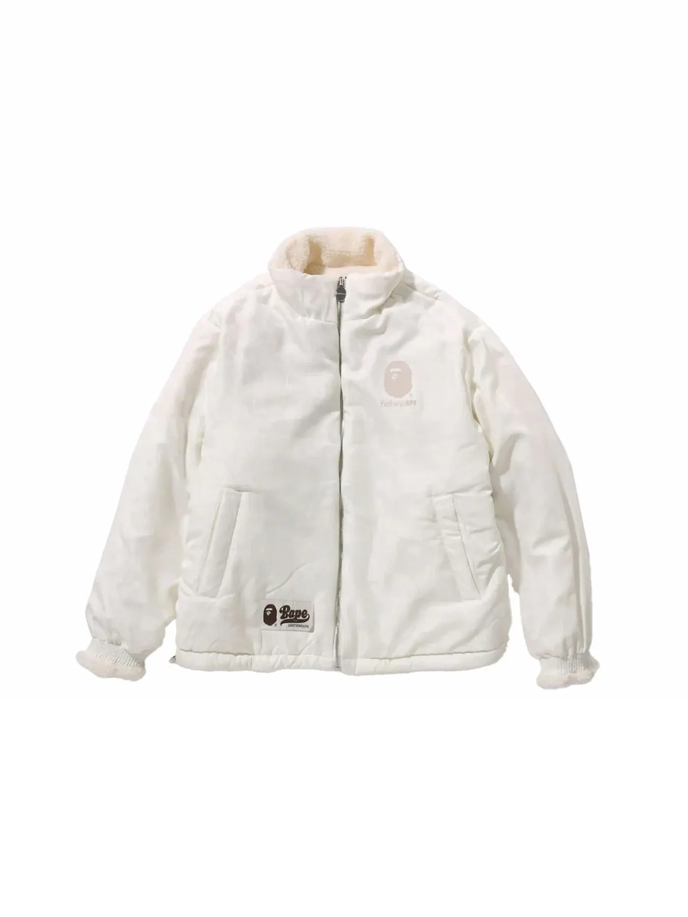 Мужская куртка с камуфляжным принтом BAPE — изображение 1 из 3, белый