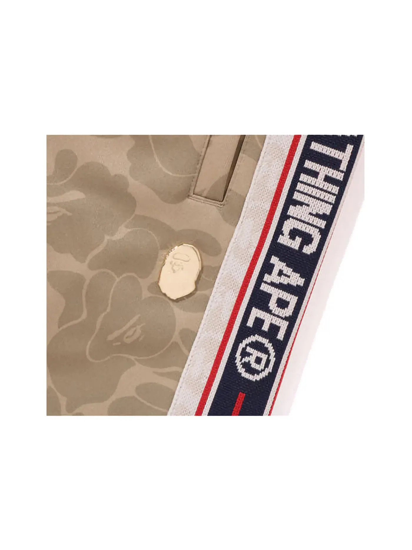 Мужские спортивные штаны с камуфляжным принтом BAPE — изображение 2 из 2, бежевый