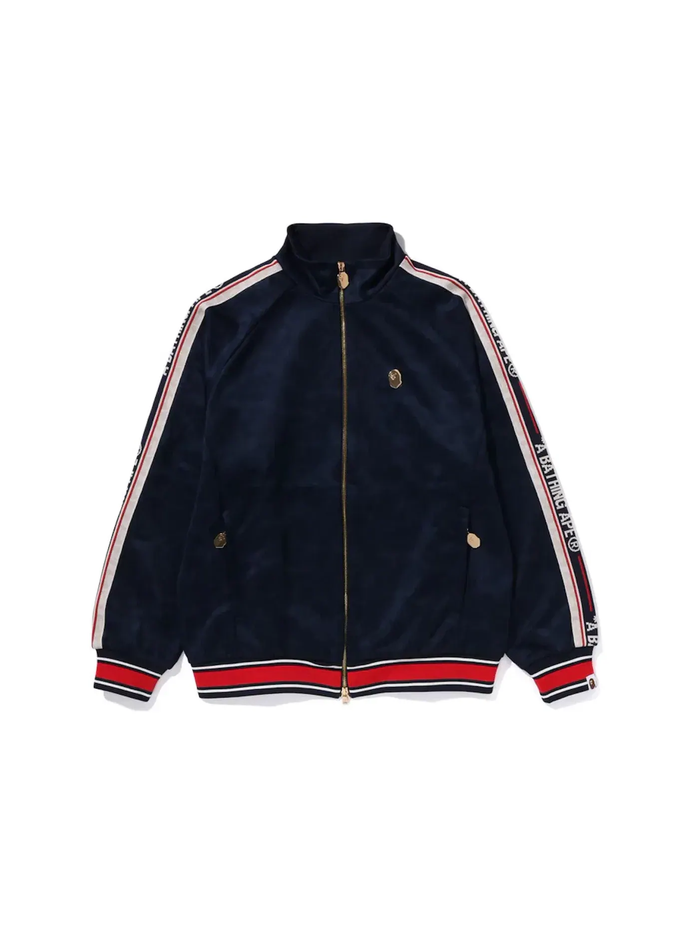 Мужская куртка-бомбер с камуфляжным принтом BAPE — изображение 1 из 1, темно-синий