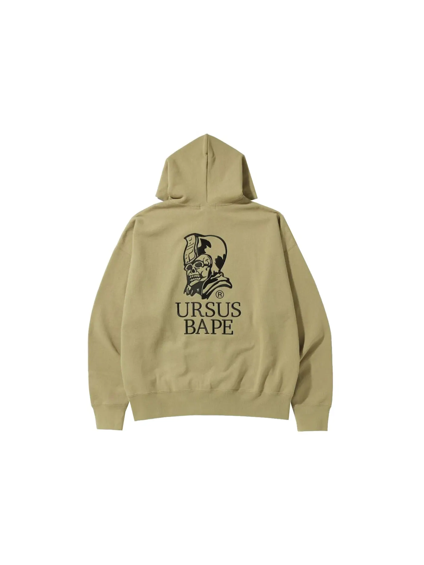 Мужская худи свободного кроя на молнии Ursus BAPE — изображение 1 из 2, бежевый