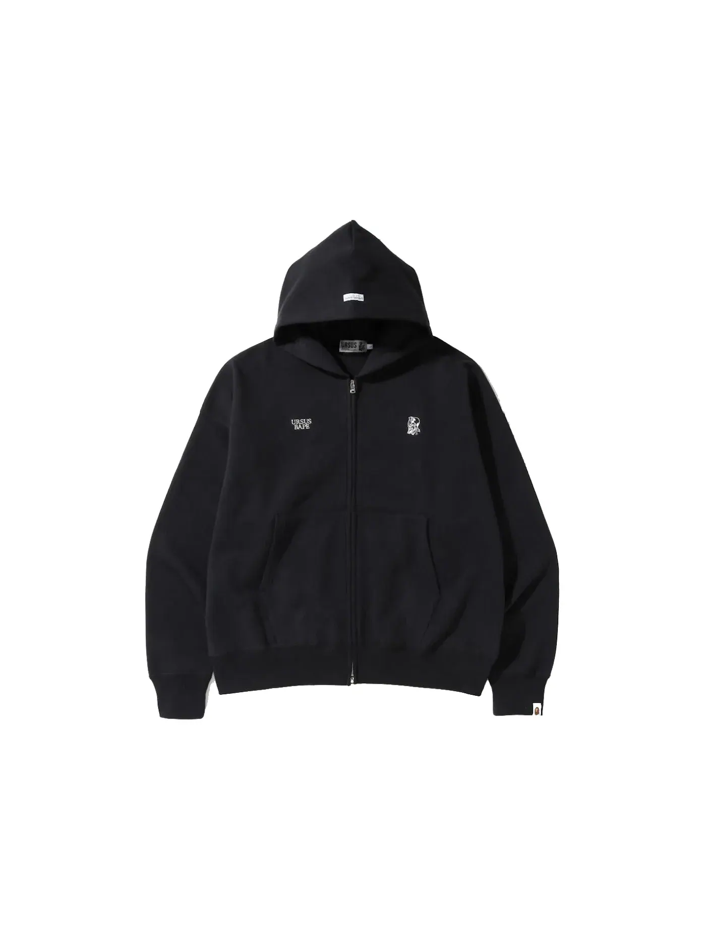 Мужская худи свободного кроя на молнии Ursus BAPE — изображение 2 из 2, черный