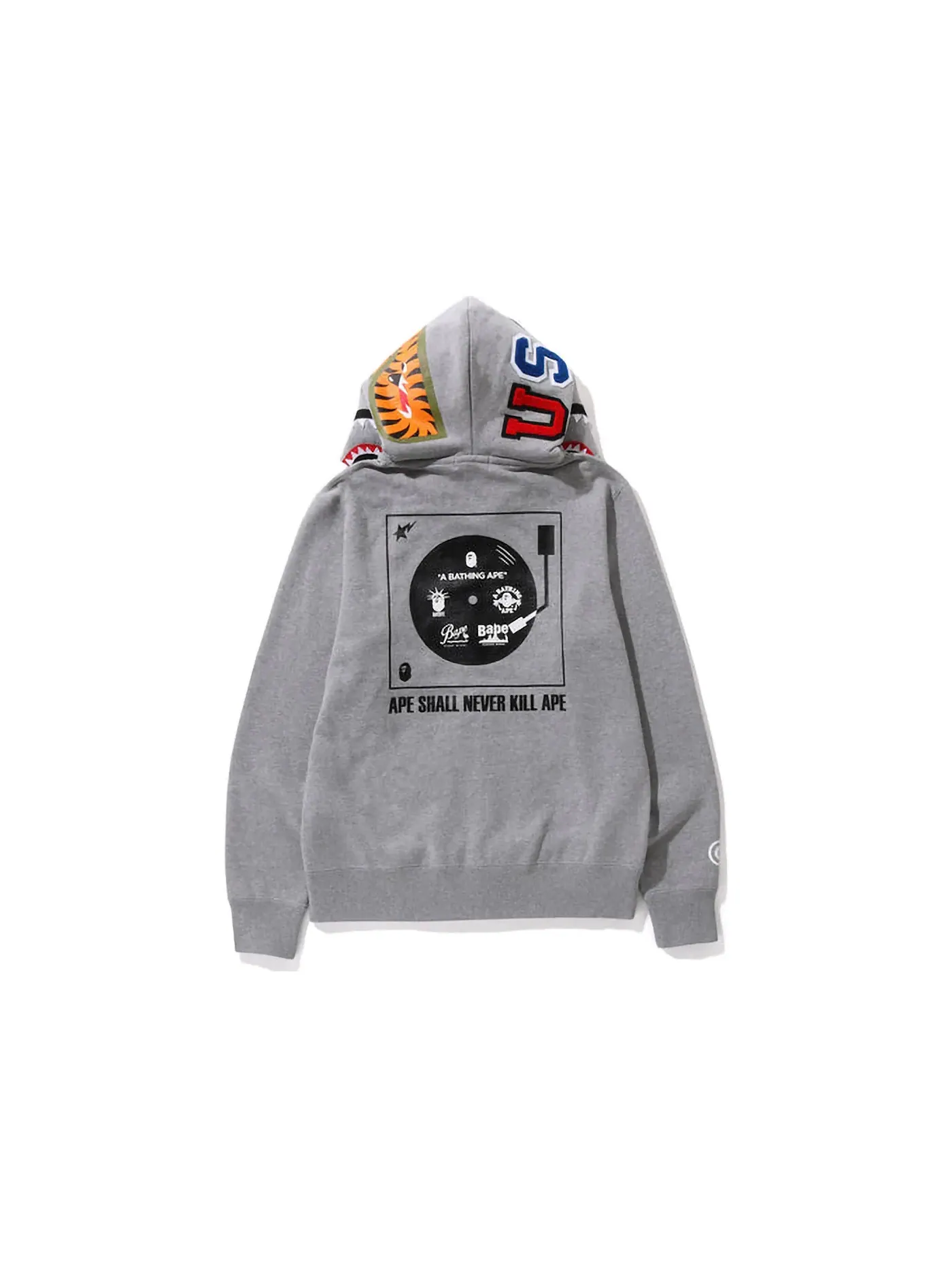 Мужская худи на молнии с принтом BAPE Limited Collection Grey — изображение 3 из 3
