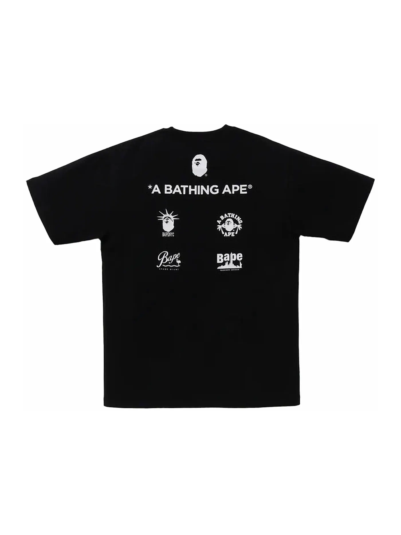 Мужская футболка с принтом BAPE US Limited Collection Tee BAPE — изображение 2 из 2, черный