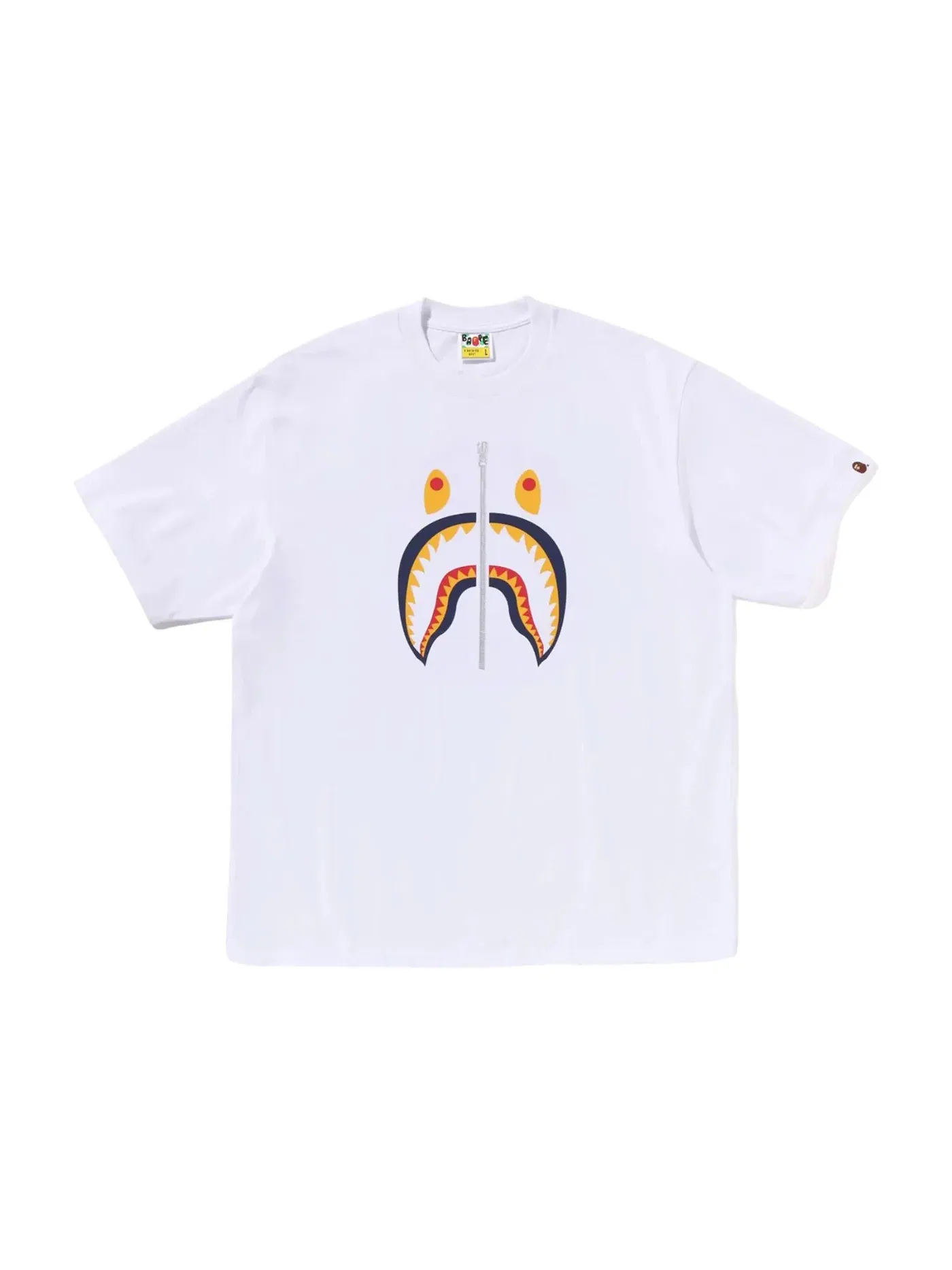 Мужская футболка с принтом Shark Tee BAPE — изображение 1 из 2, белый
