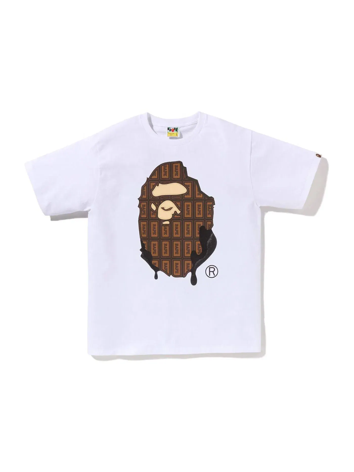 Мужская футболка с принтом BAPE Valentine Chocolate Ape Head Tee (SS23) — изображение 1 из 2, белый
