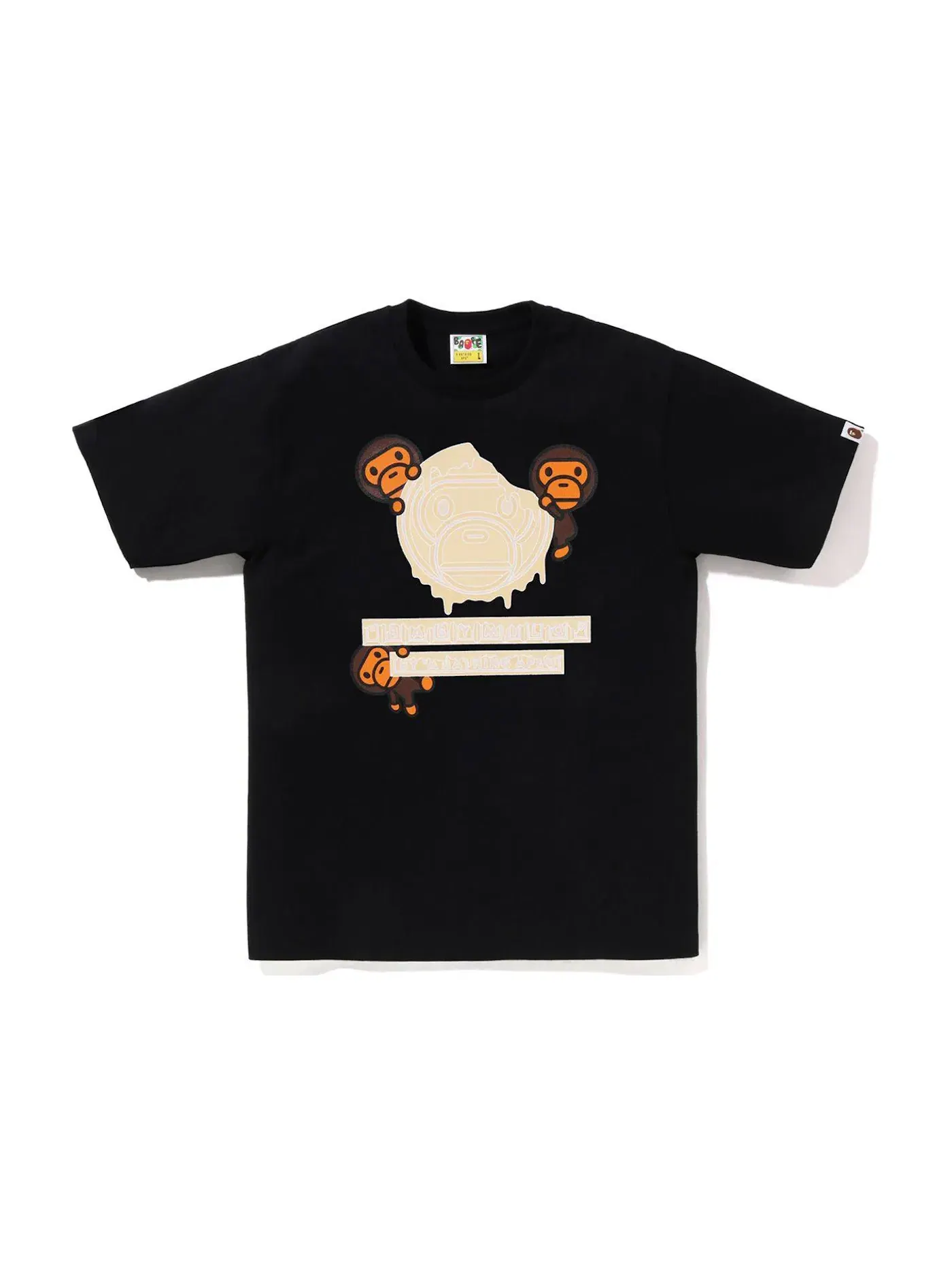 Мужская футболка с принтом BAPE Valentine Chocolate Baby Milo Tee BAPE — изображение 1 из 2, черный