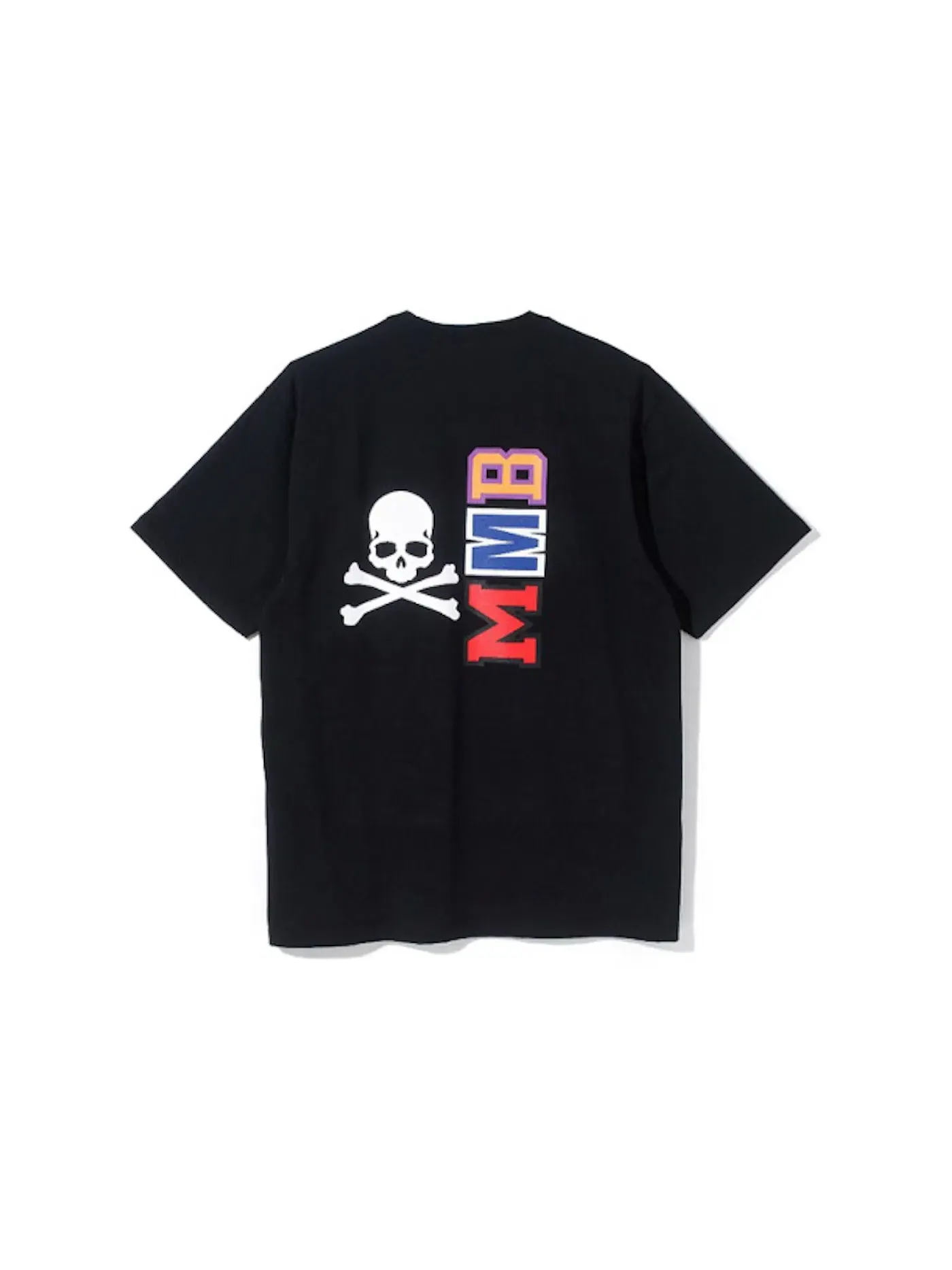 Мужская футболка с принтом BAPE Vs Mastermind Half Skull Half Shark Double Sided Tee BAPE — изображение 2 из 2, черный